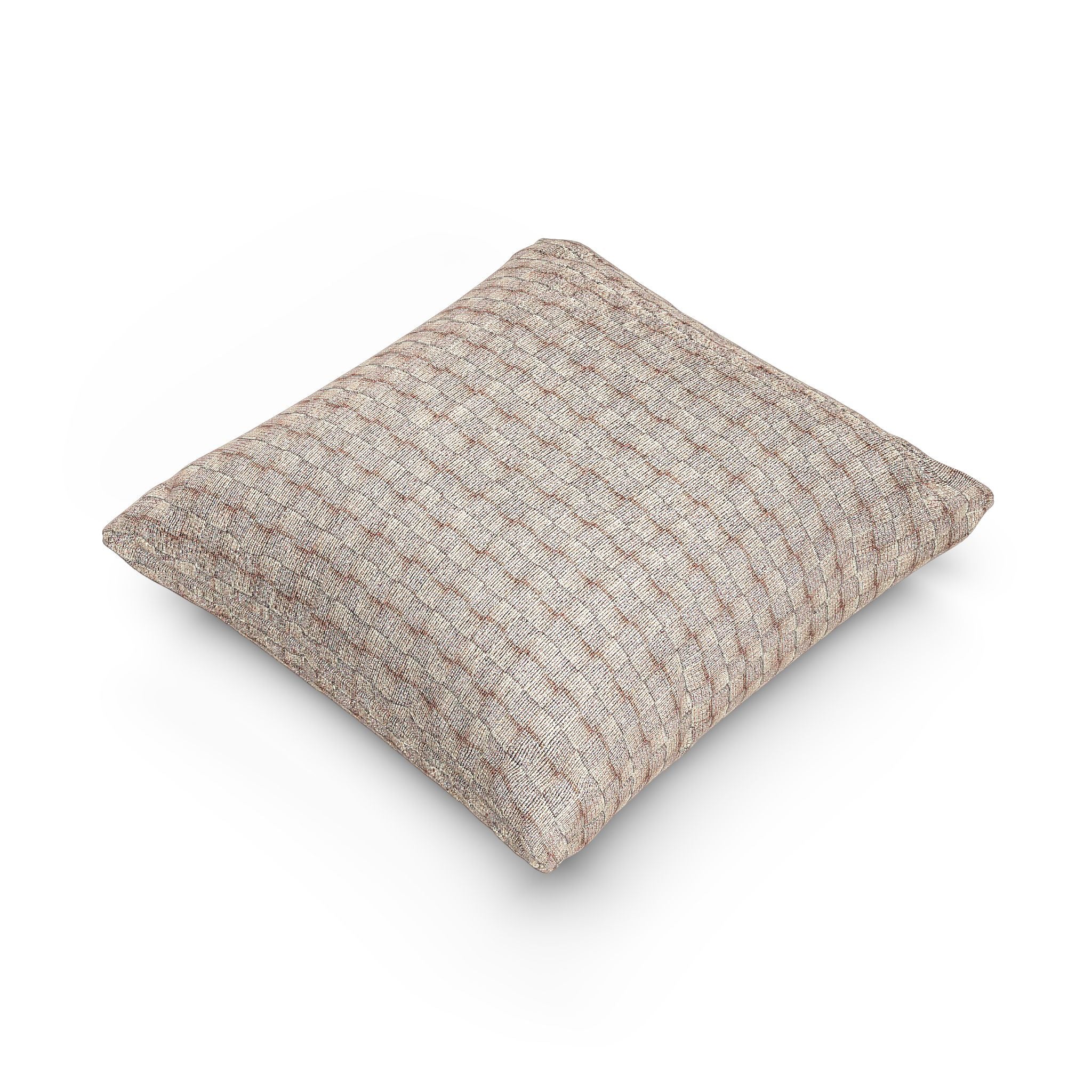 "Grandma Rose" Pink Blush Geometric Pattern Woven Pillow