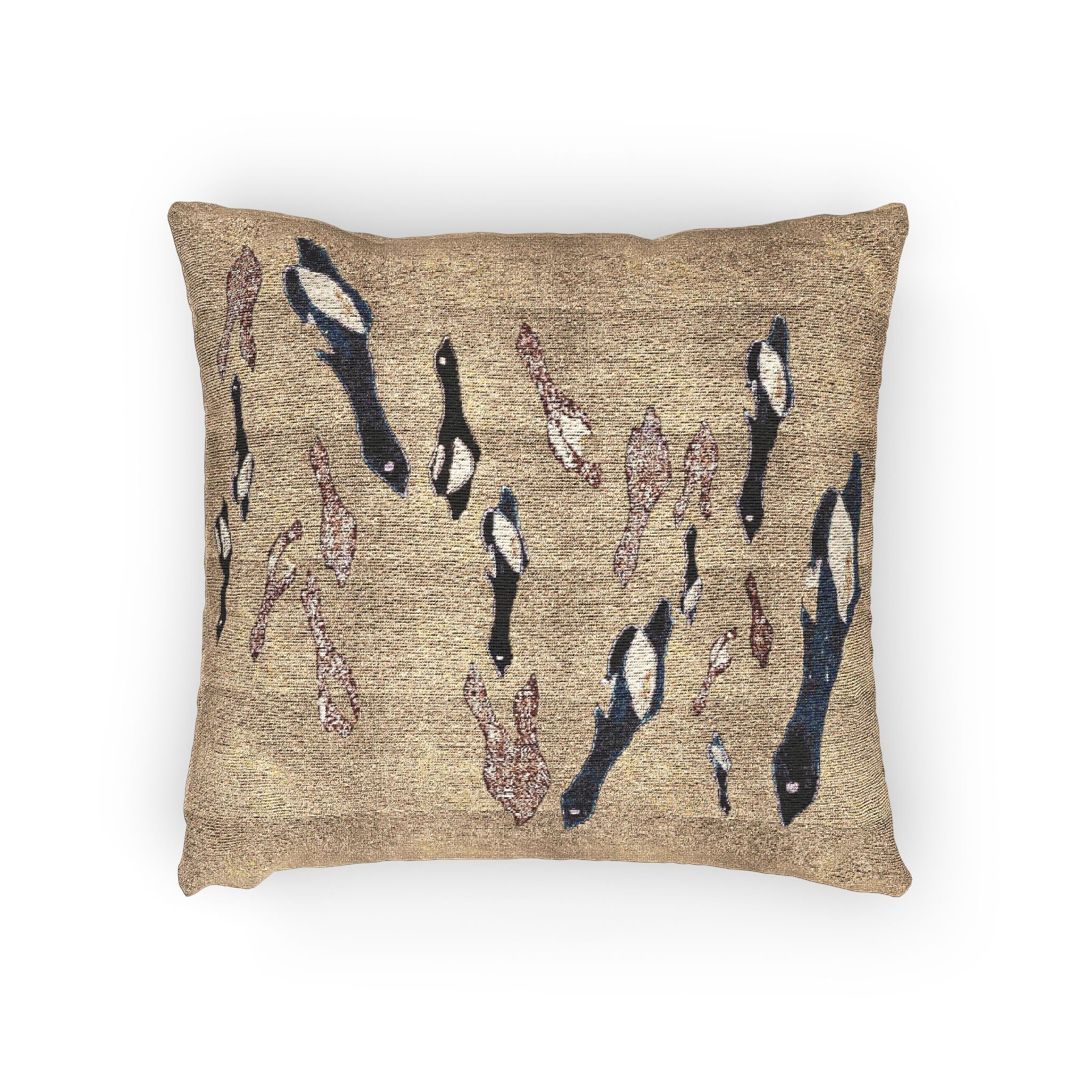 "Fly Me to the Moon" Woven Pillow — Coastal Birds Tapestry Throw Pillow