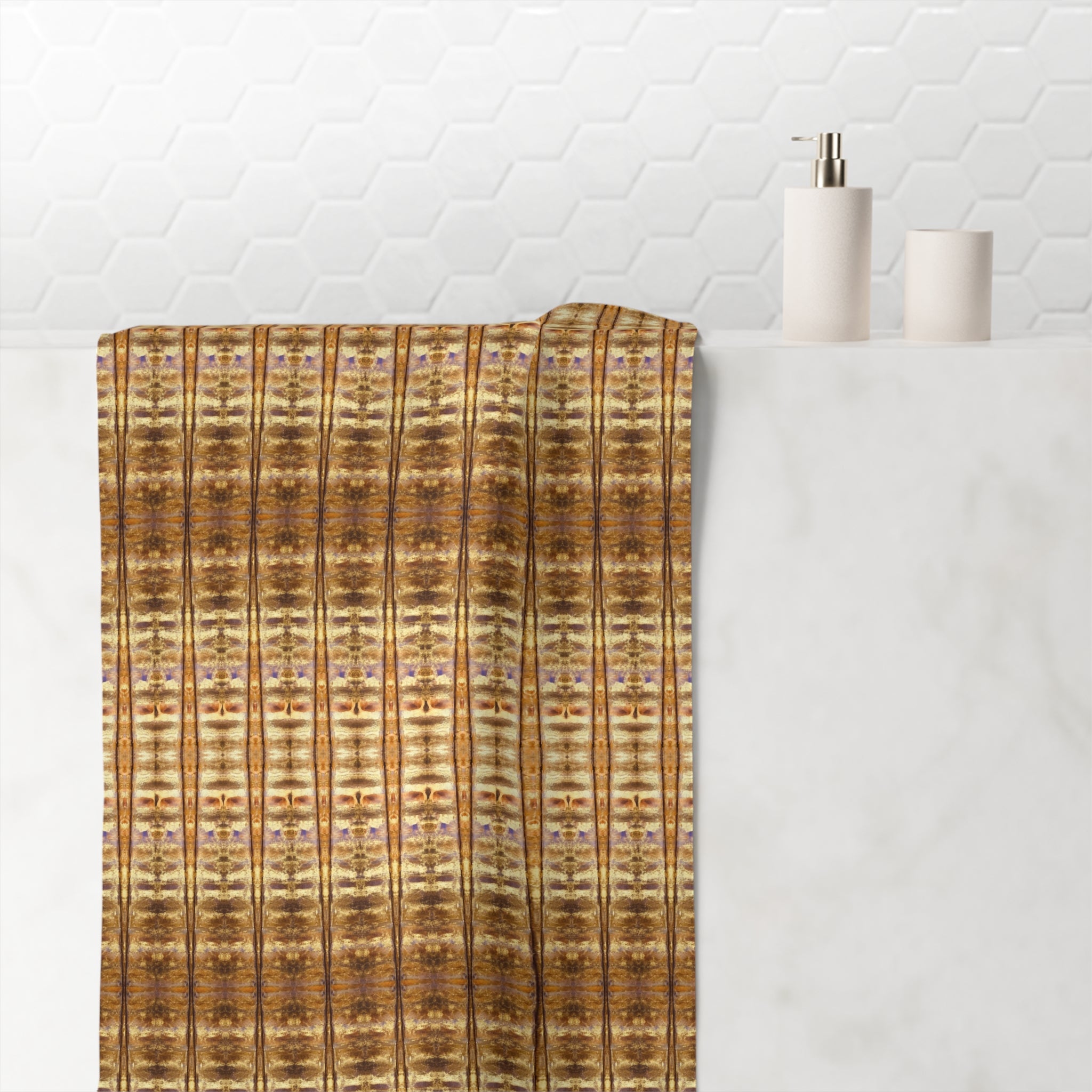 Luxury Brown Patterned Cotton Beach Towel