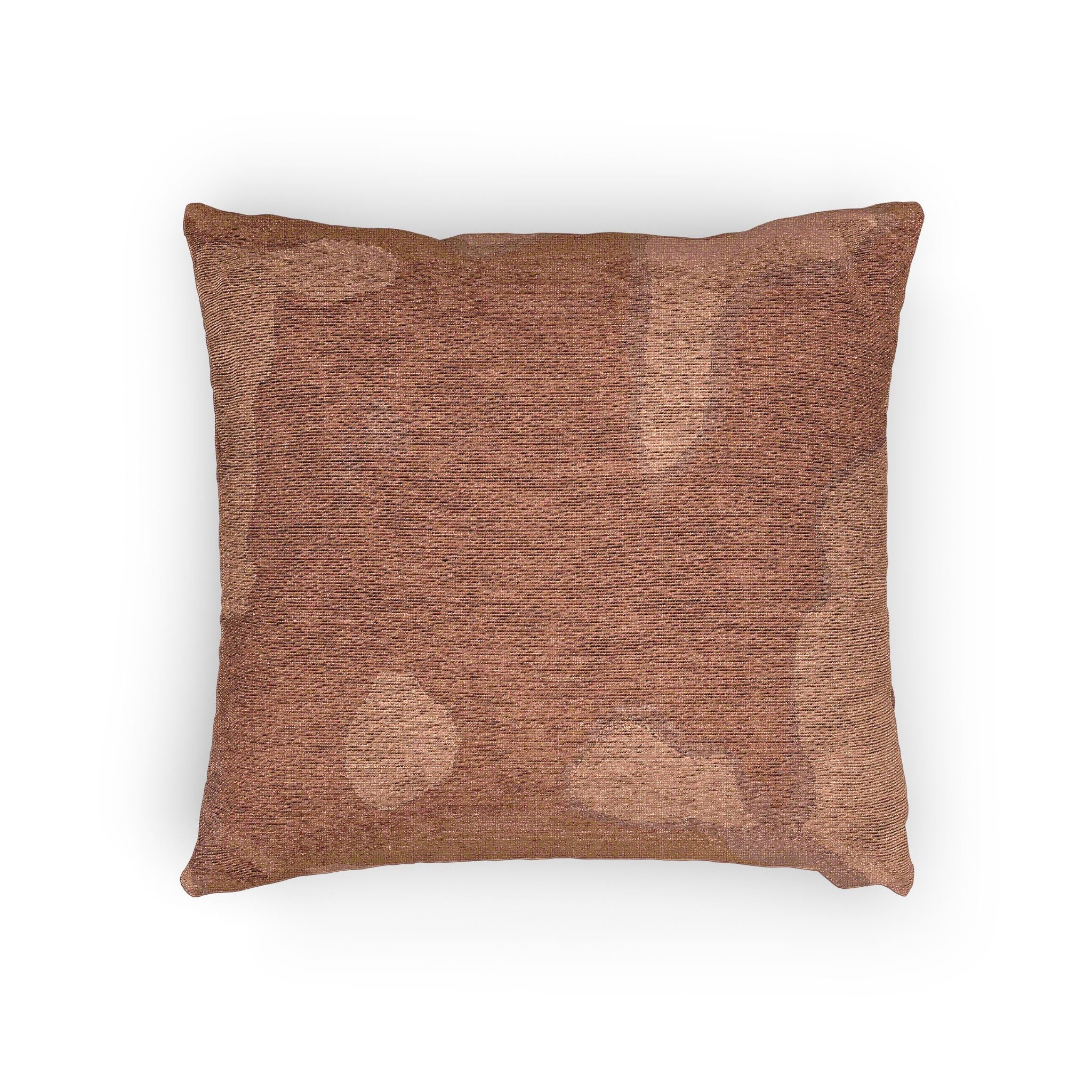 "The Skies Will Break For You, My Friend" Woven Accent Pillow — Earthy Terracotta Textured Throw Cushion