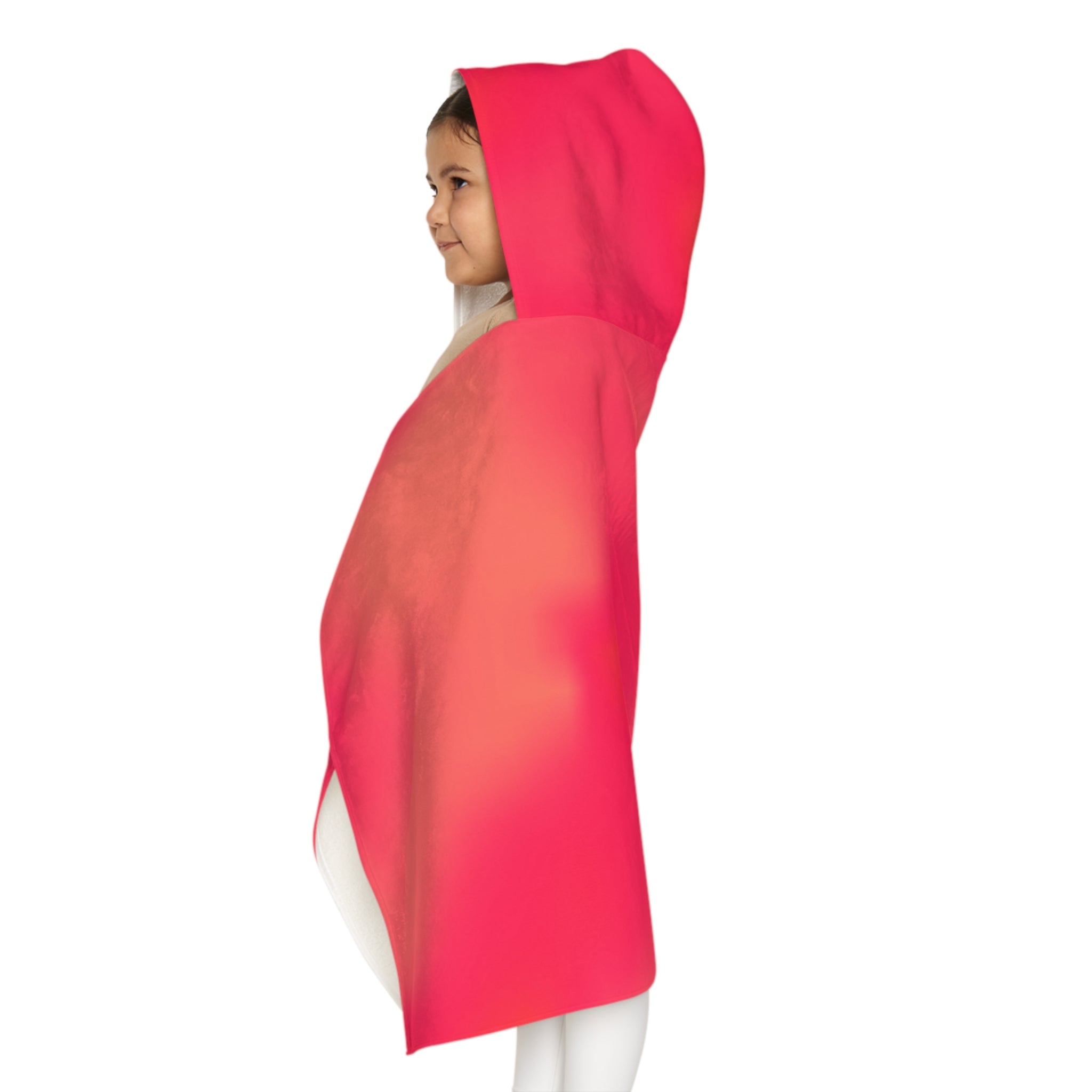 "The Skies Will Break For You, My Friend" Youth Hooded Towel — Bright Pink Watercolor Kids Beach & Bath Wrap