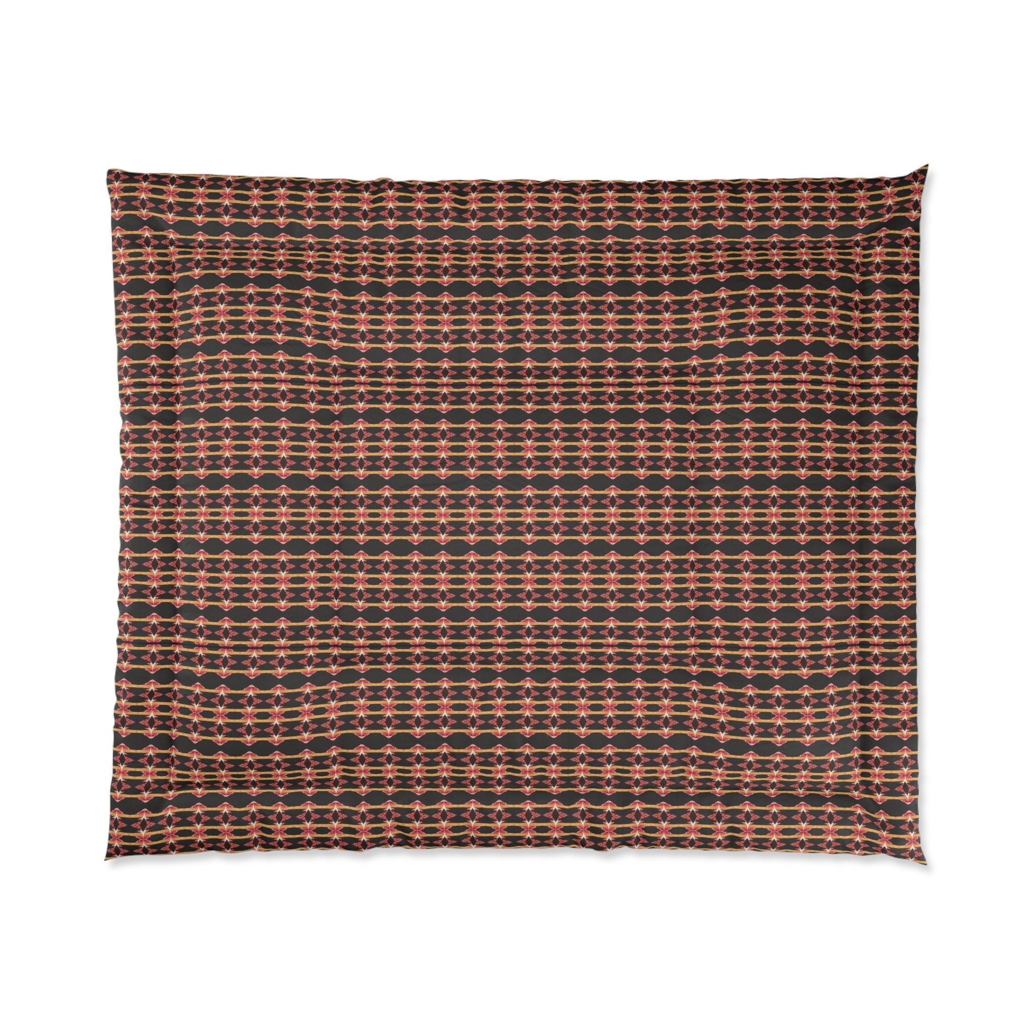"Native America Now" Brown Plaid Comforter - Rustic Buffalo Check Bedding