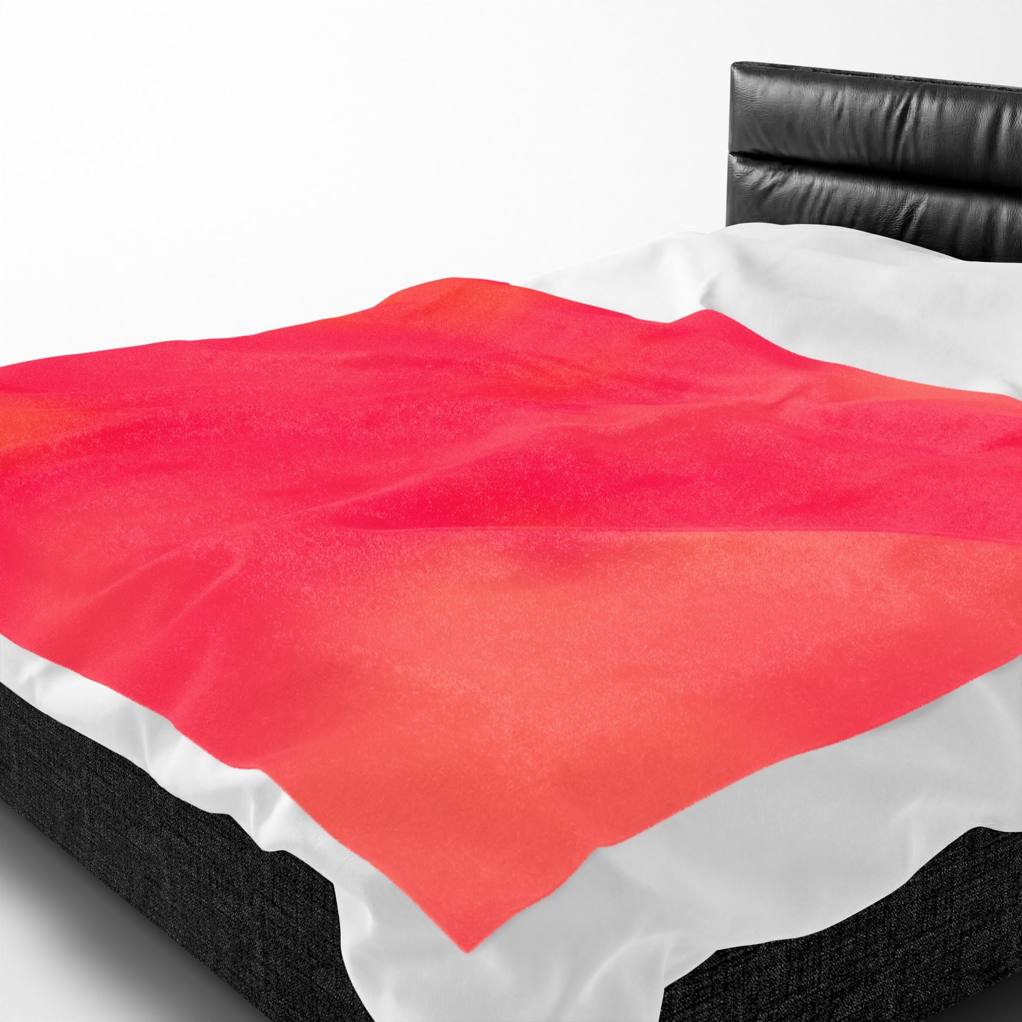 "The Skies Will Break For You, My Friend" Velveteen Plush Blanket — Pink Sunset Gradient Cozy Throw