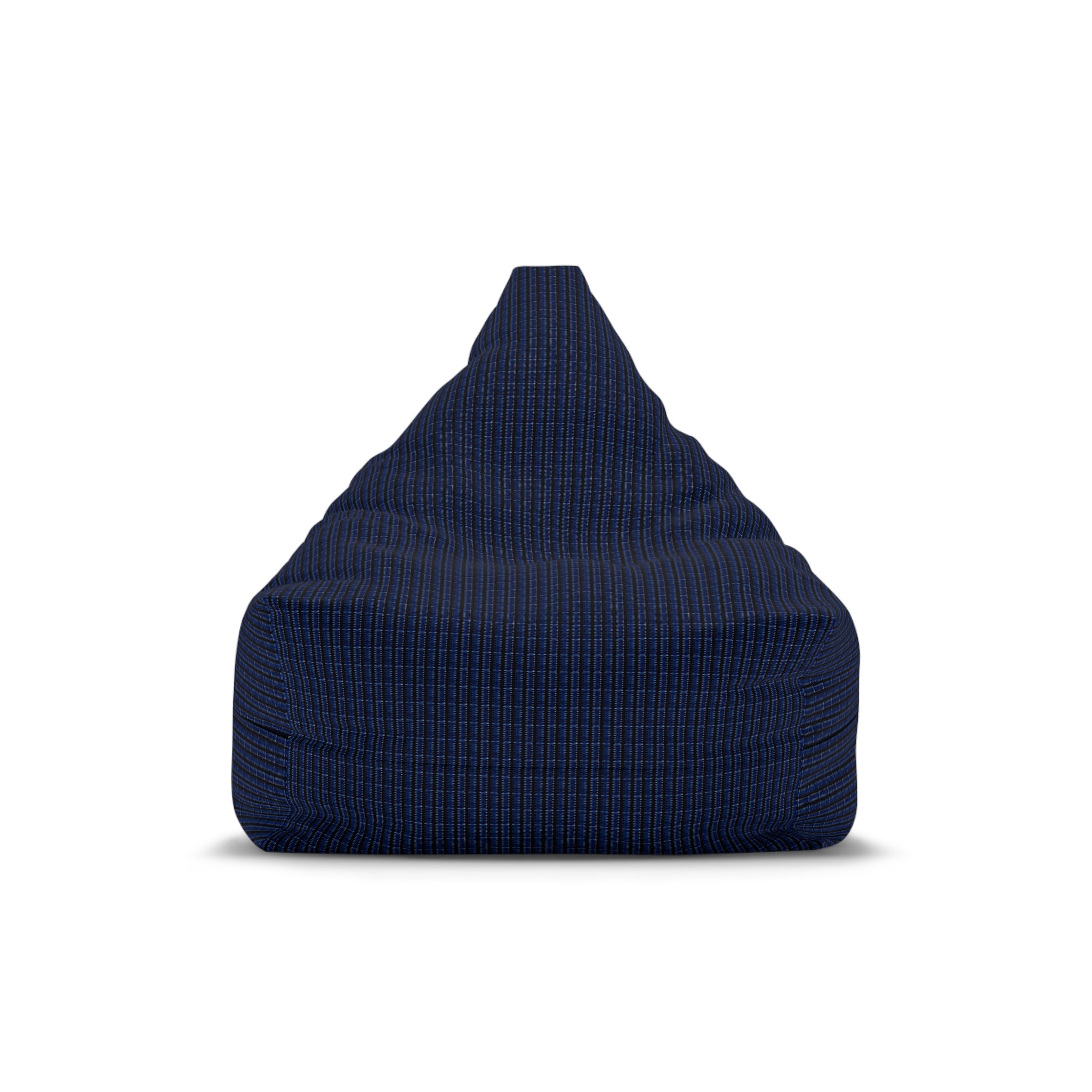 "Mississippi Midnight: Lovely Banjo Blues" Nave and Black Zig Zag Lines Bean Bag Chair Cover