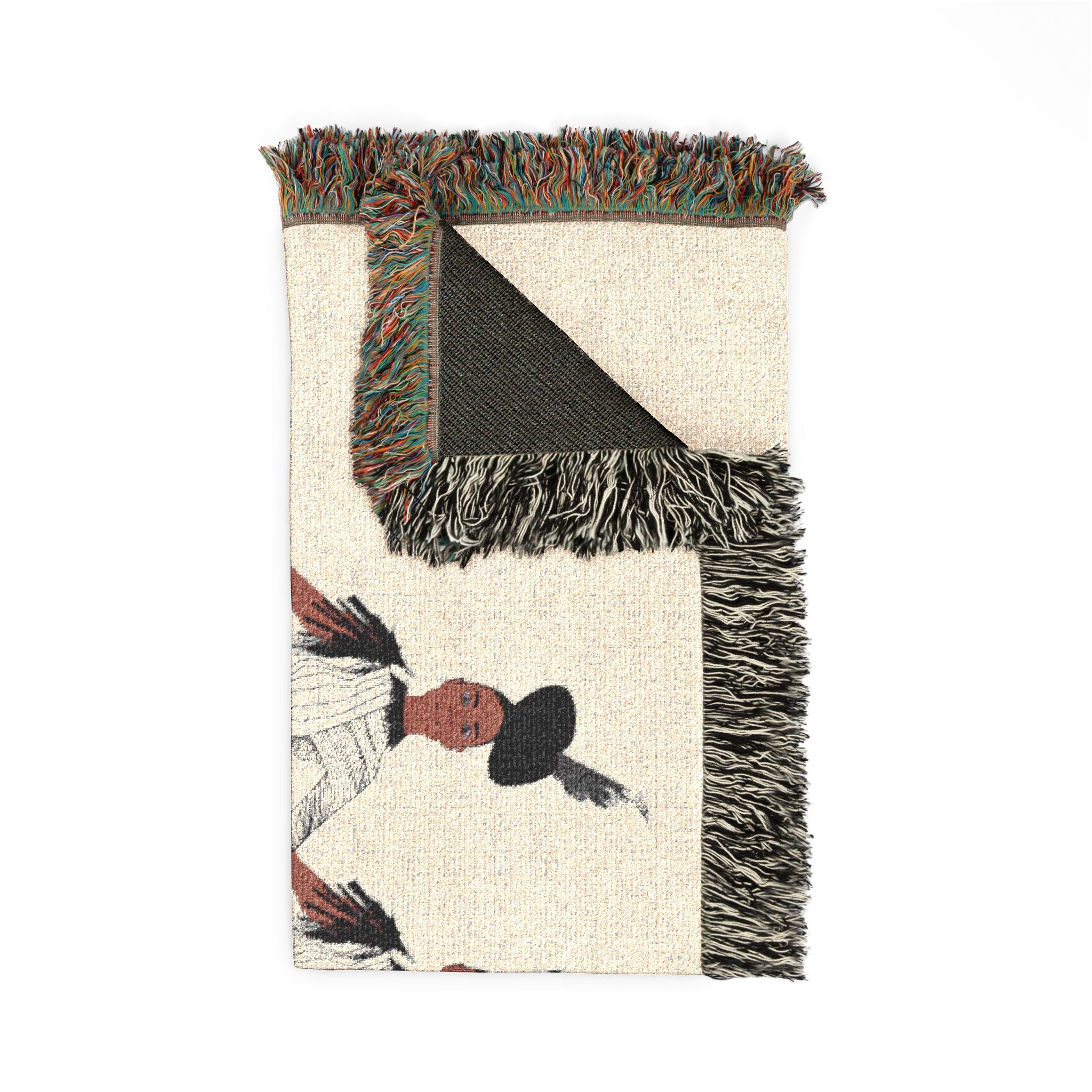 "Fierce Honey" Art Deco Trio Woven Blanket — Vintage Jazz Era Dance Design