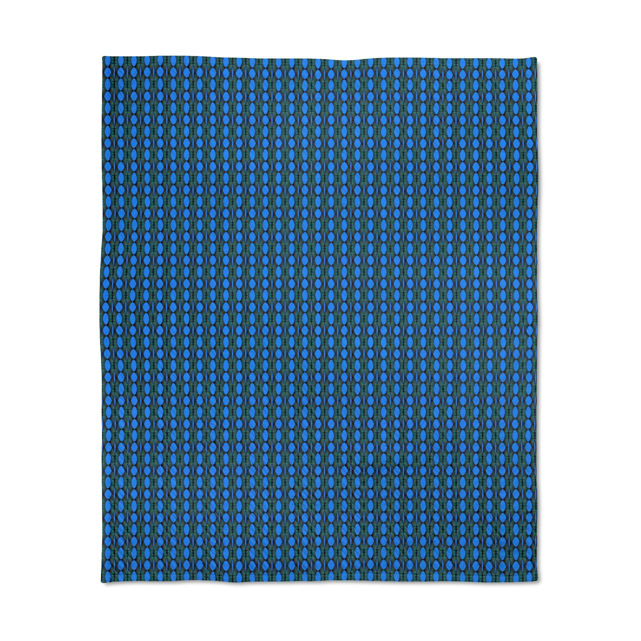 "Where Are We Going?" Blue and Green Artsy Quilted Throw