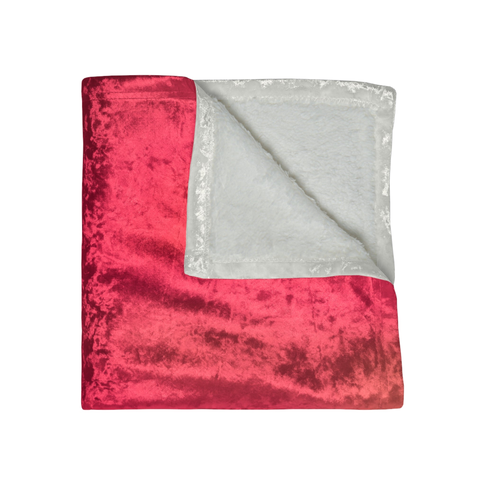 “The Skies Will Break For You, My Friend” Crushed Velvet Blanket — Luxe Pink Red Velvet Throw for Cozy Home Décor