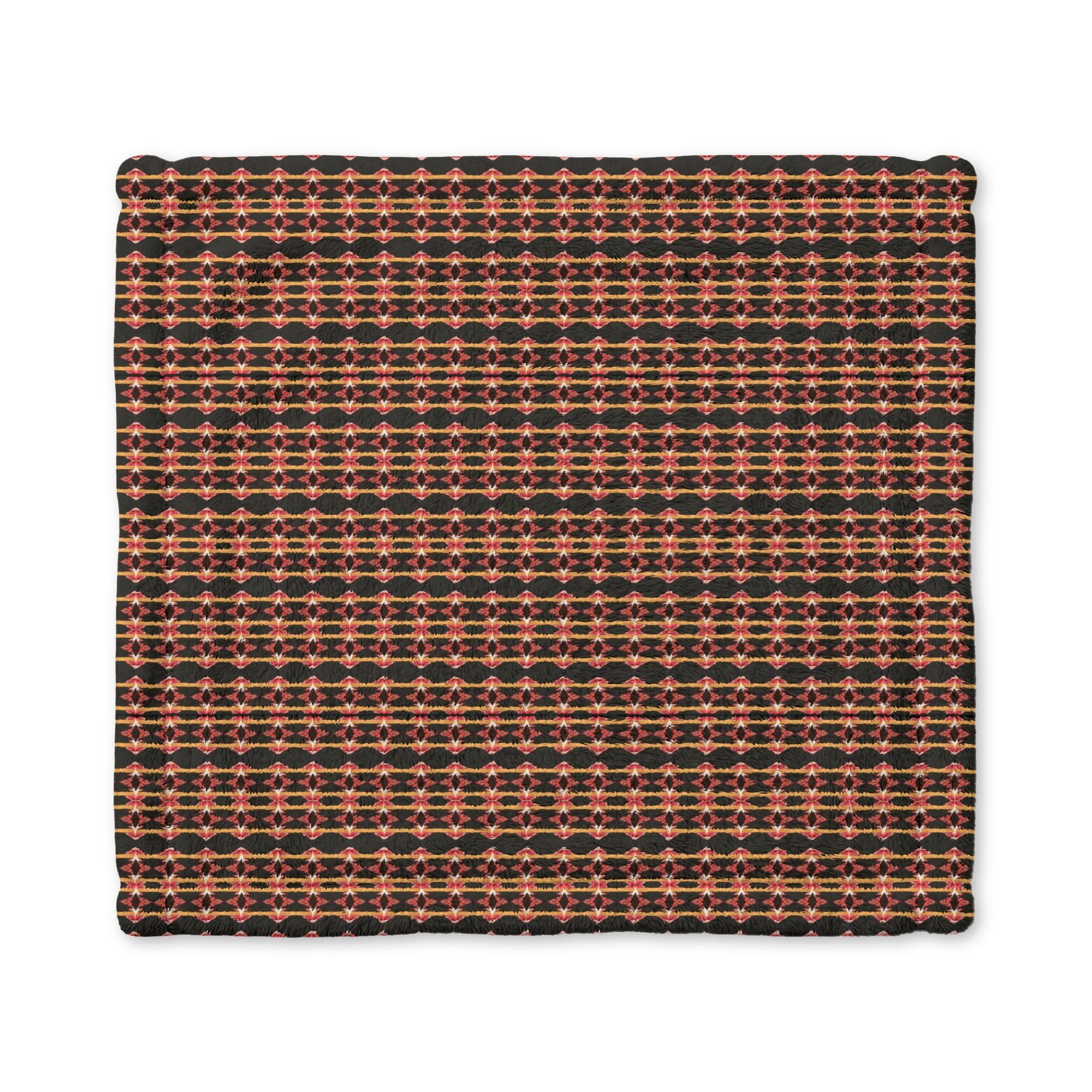 "Native America Now" Plaid Minky Baby Lovey Blanket — Soft Cozy Security Blanket for Newborns & Toddlers