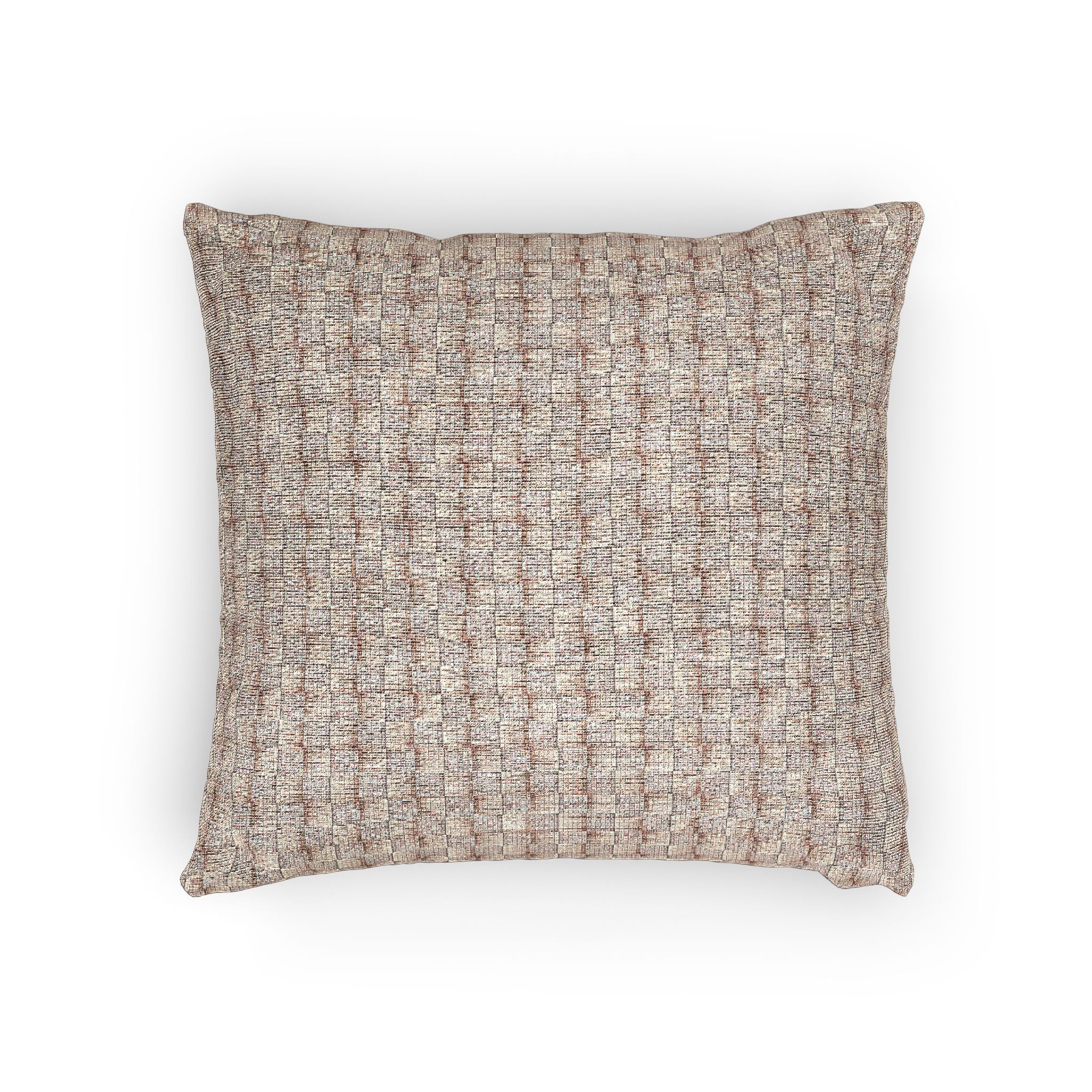 "Grandma Rose" Pink Blush Geometric Pattern Woven Pillow