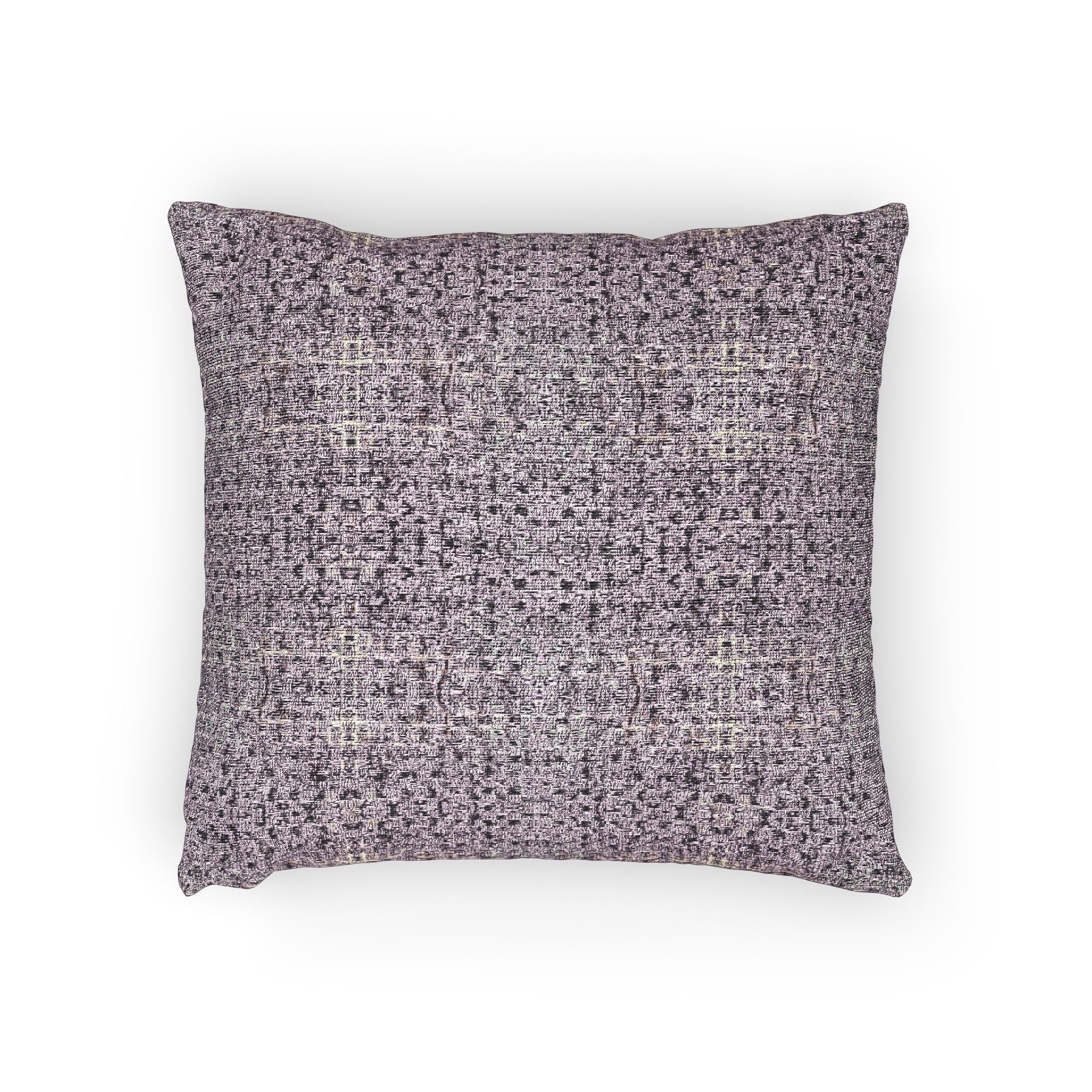 "Pauline, My Love" Woven Pillow — Textured Purple Geometric Decorative Throw Pillow