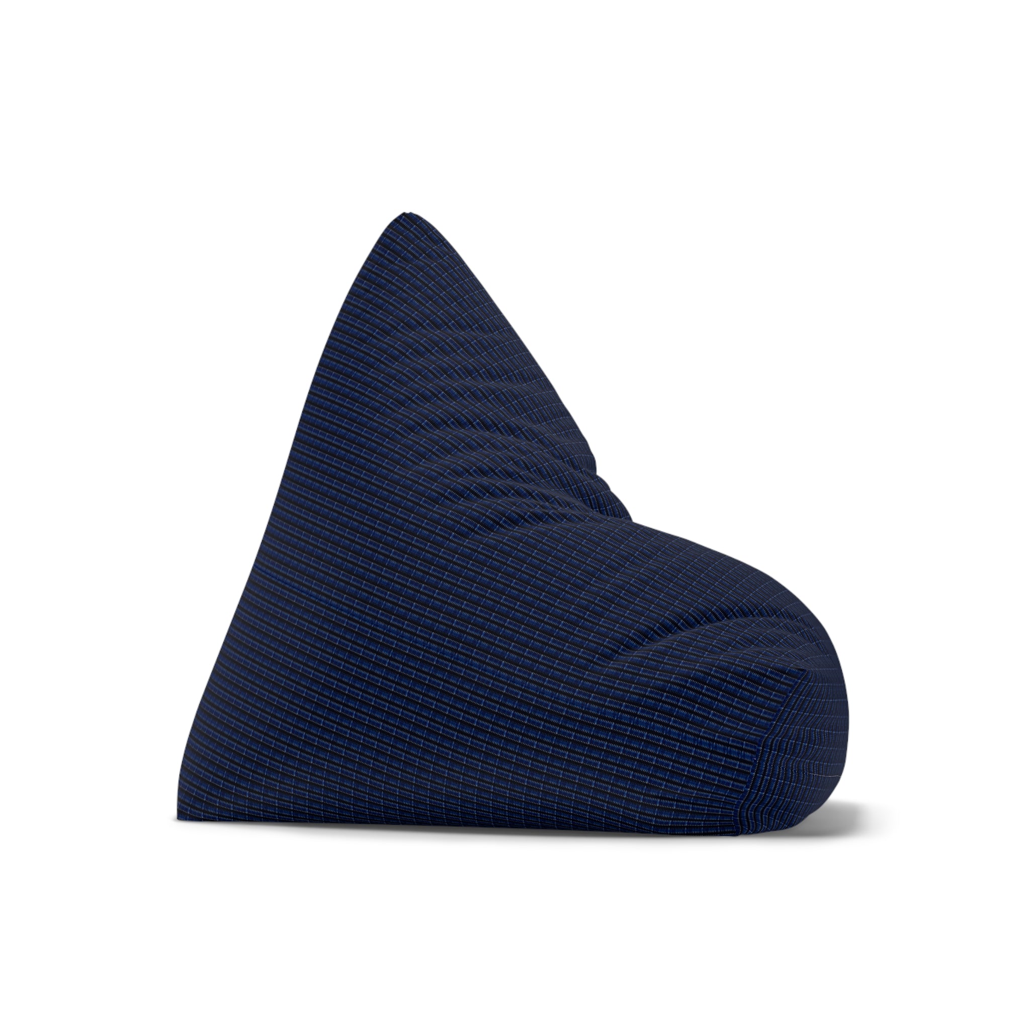 "Mississippi Midnight: Lovely Banjo Blues" Nave and Black Zig Zag Lines Bean Bag Chair Cover