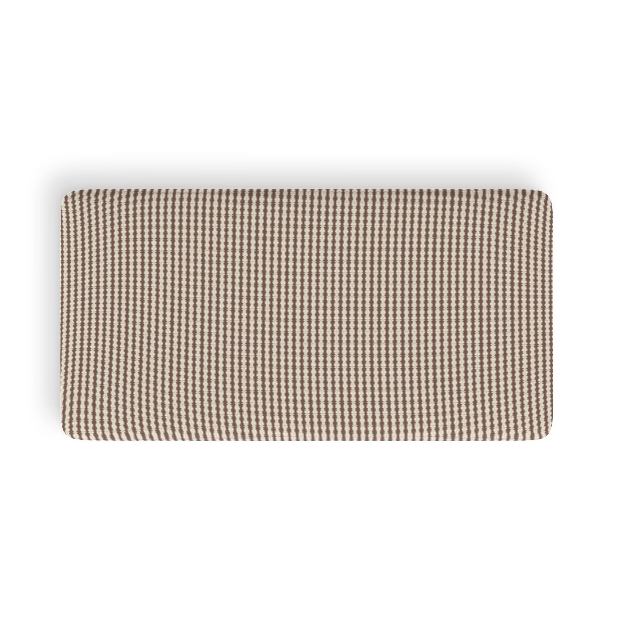 "Mississippi Morning" Neutral Ribbed Fitted Sheet — Taupe Striped Jersey Mattress Cover