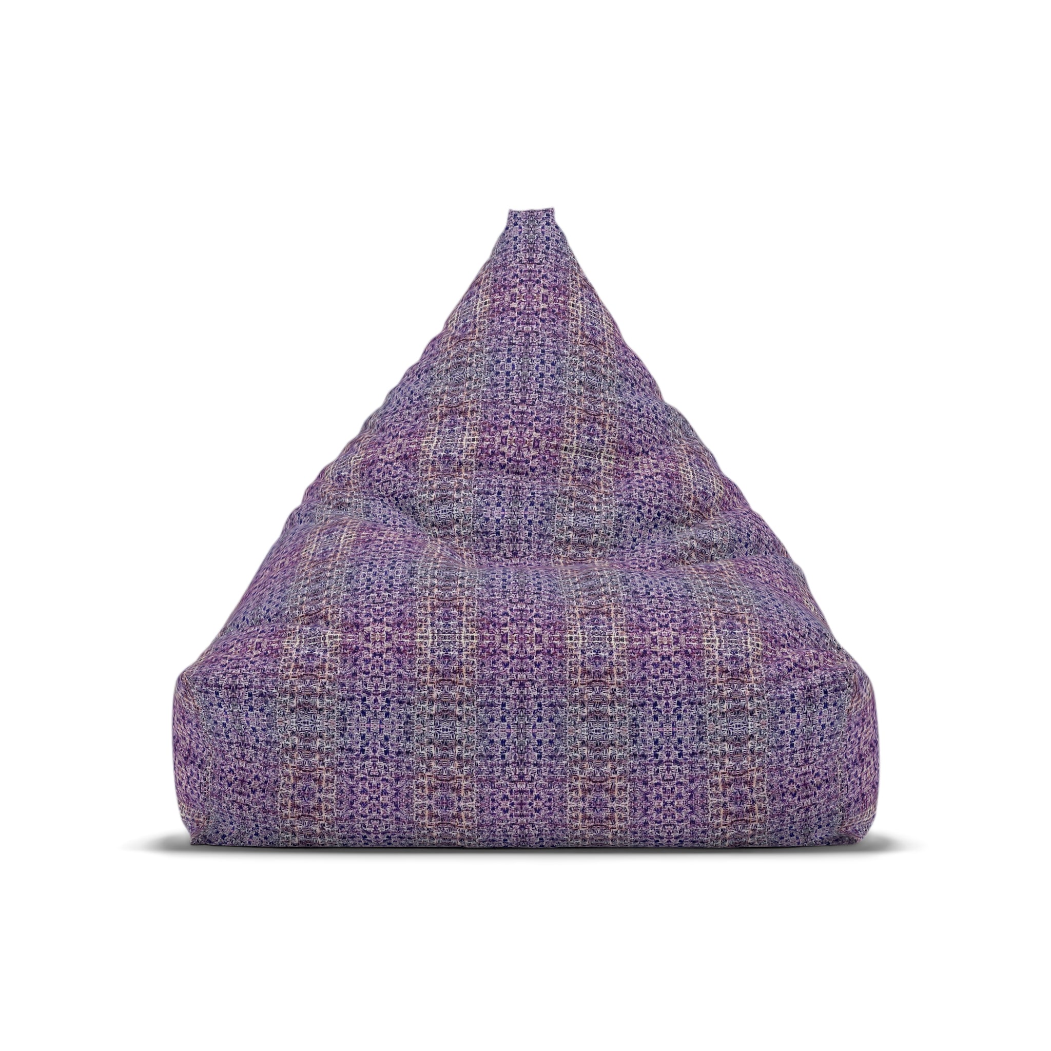 "Pauline, My Love" Boho Purple Woven Texture Bean Bag Cover – Cozy Accent Slipcover for Living Room & Kids’ Rooms