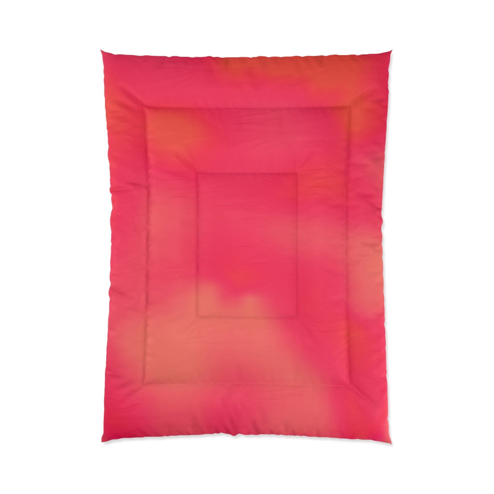 “The Skies Will Break For You, My Friend” Coral Ombre Comforter – Bright Pink Gradient Bedding