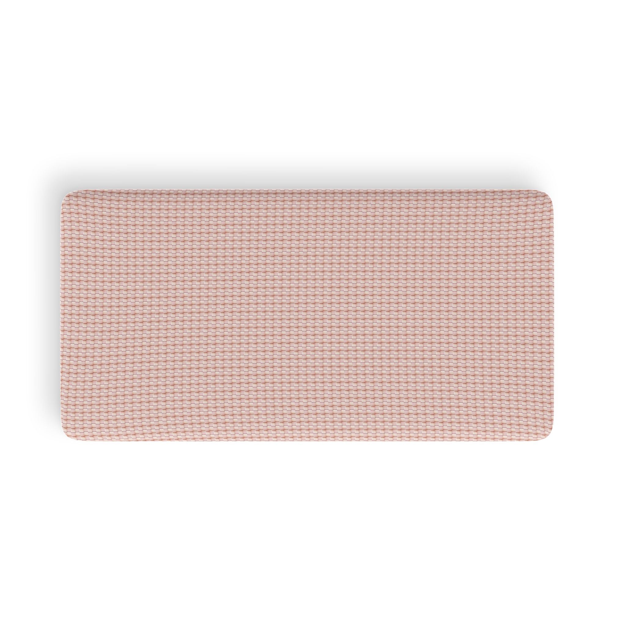 "Grandma Rose" Pink Blush Waffle Texture Fitted Sheet — Soft Cotton-Feel Mattress Cover