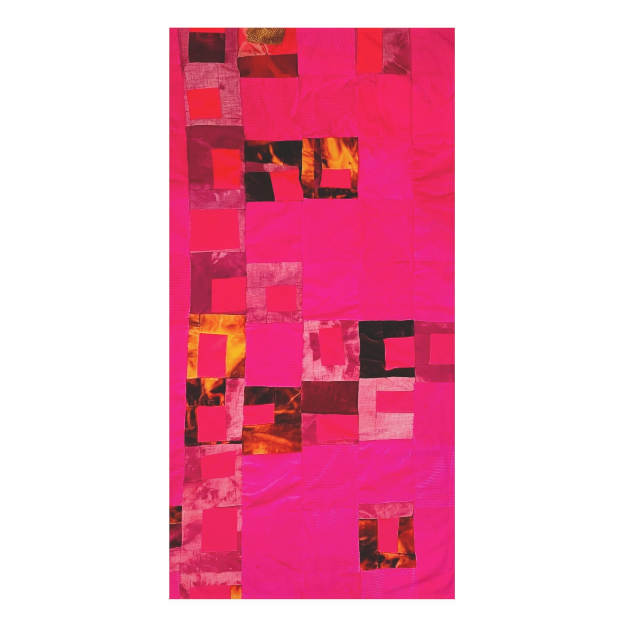 "Lela Lela" Bright Pink Mosaic Cotton Towel
