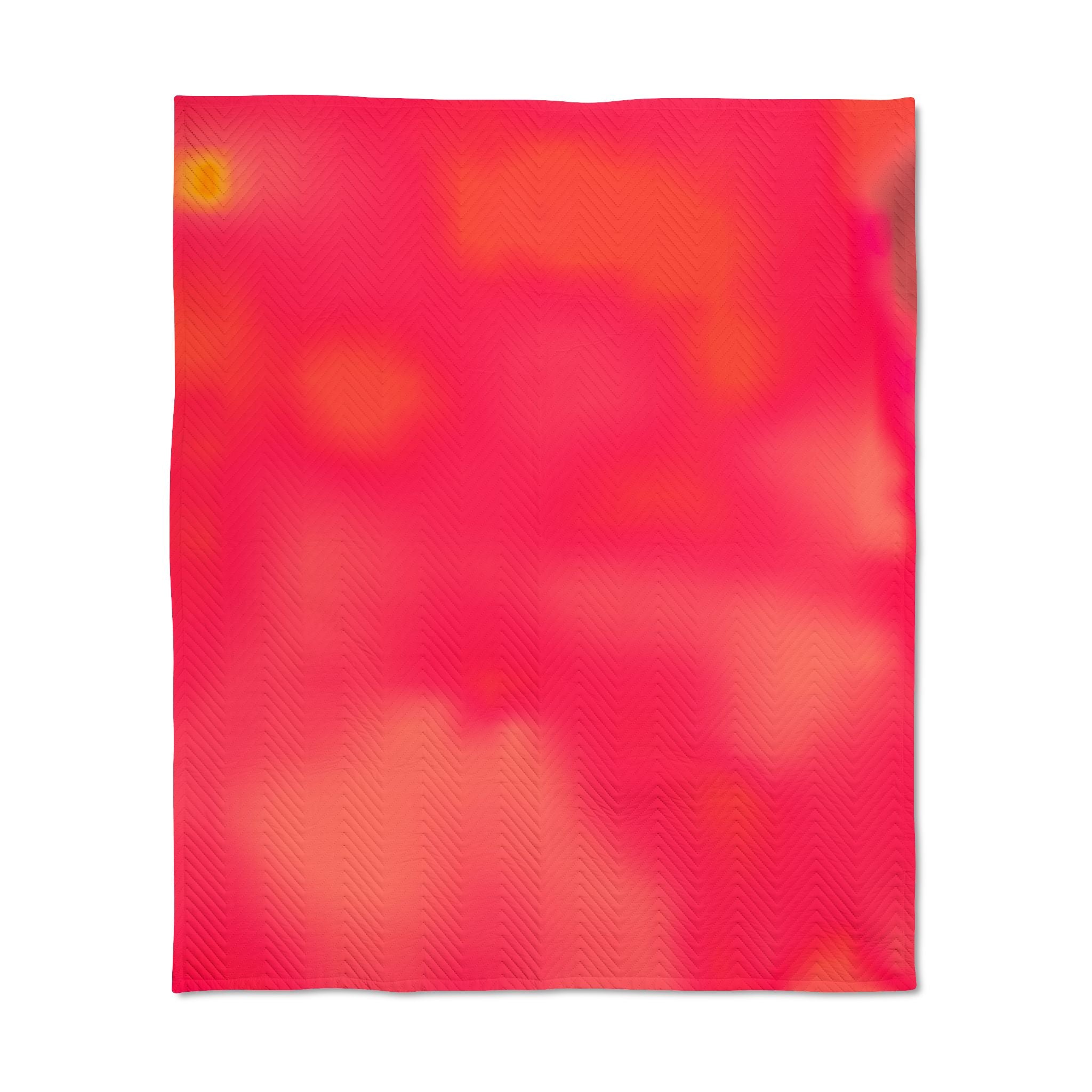"The Skies Will Break For You, My Friend" Watercolor Pink Quilted Throw Blanket — Vibrant Abstract Cozy Throw for Living Room & Gift