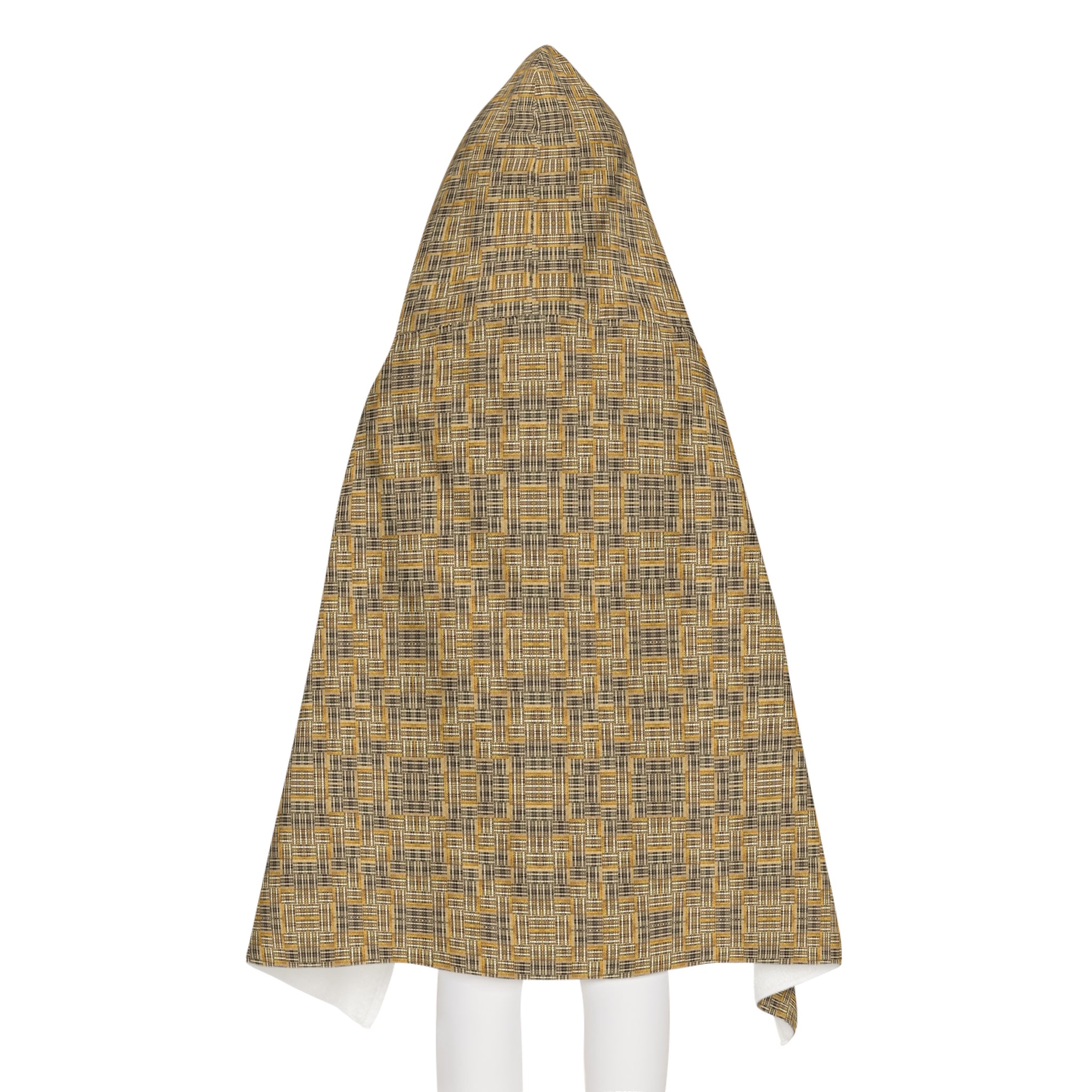 "All Things Fall Apart" Youth Hooded Towel — Rustic Woven Plaid Hooded Beach & Bath Wrap for Kids