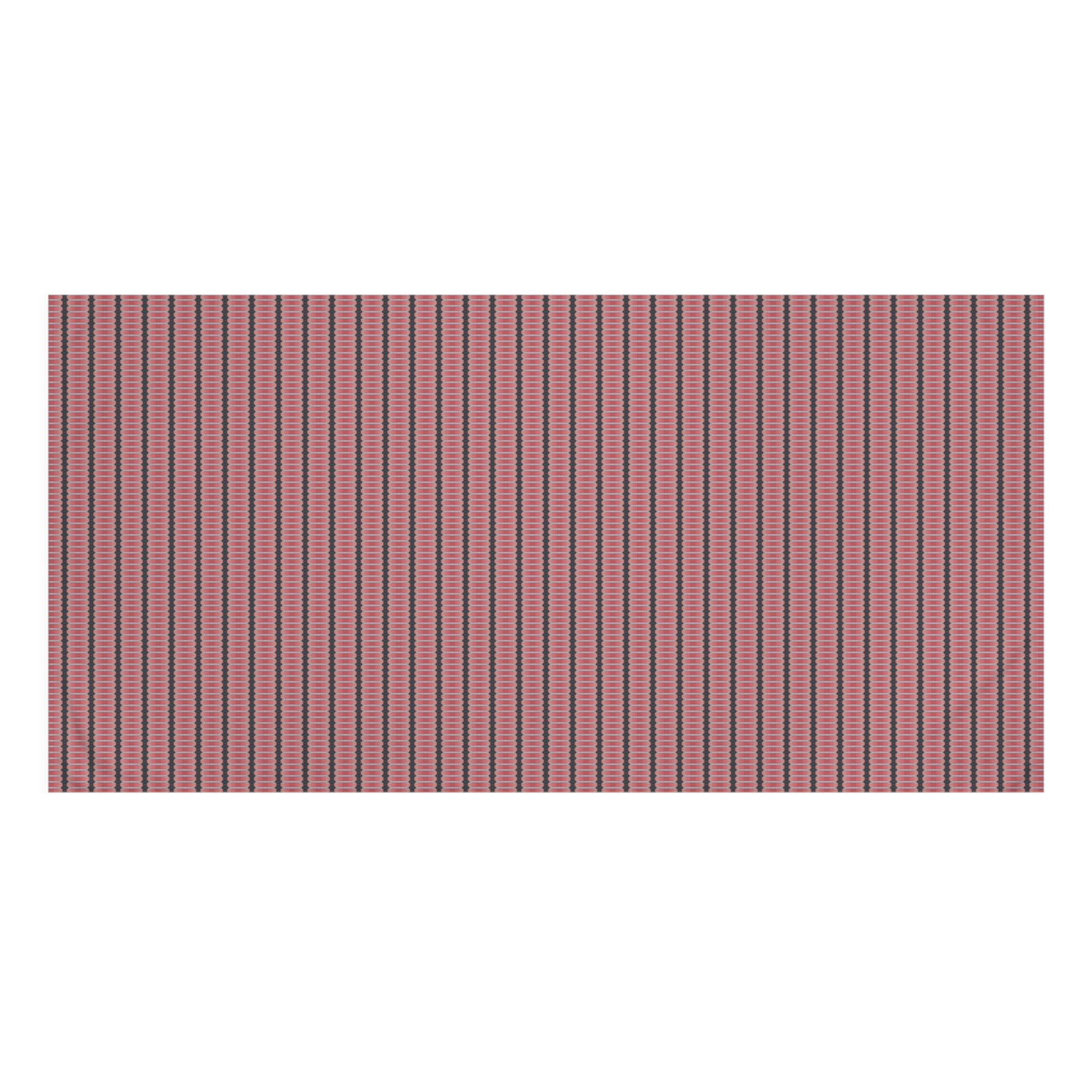 "The Nike of Samothrace" Pink Grid Mink-Cotton Towel — Soft Plaid Bath & Beach Towel