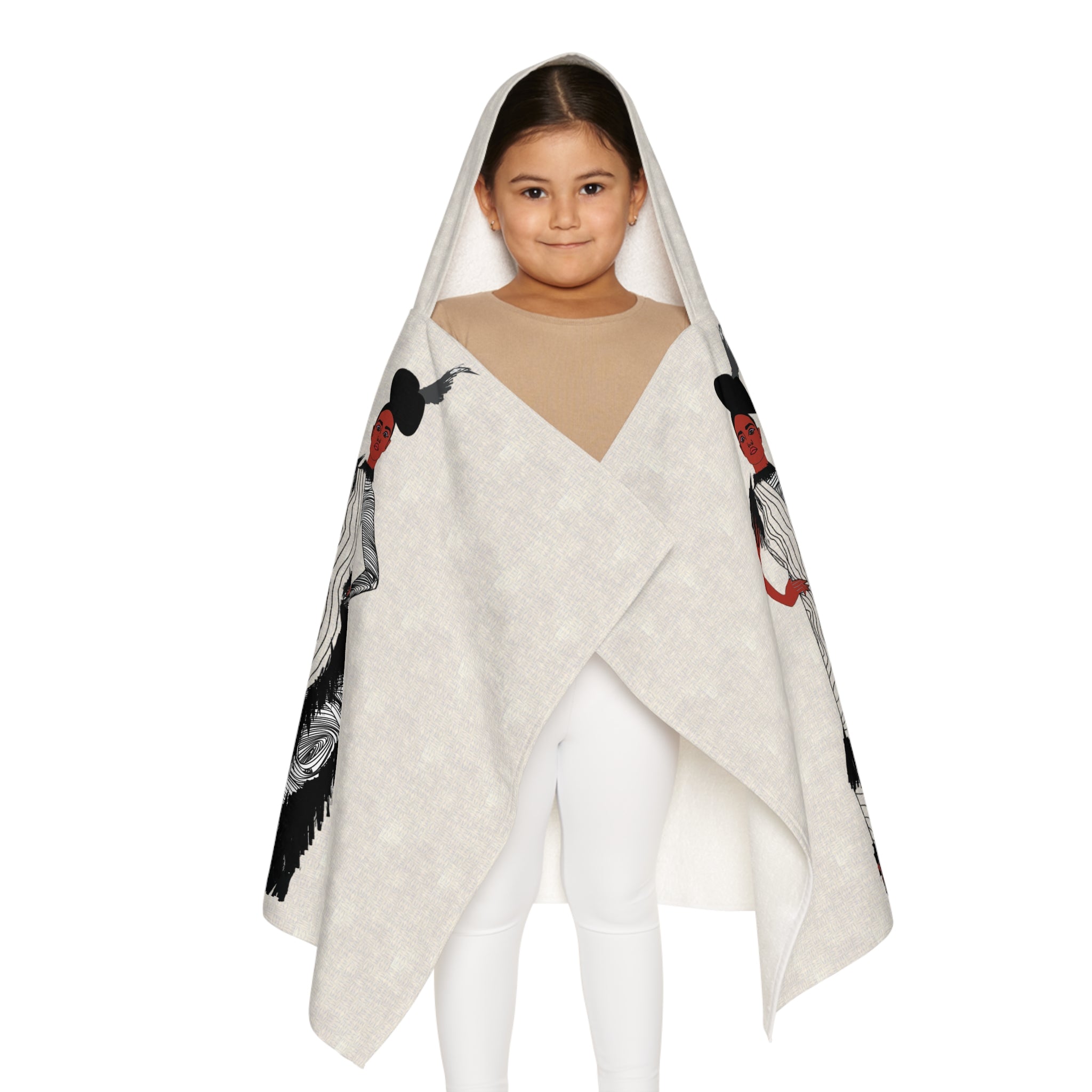 "Fierce Honey" Hooded Towel — Retro Flapper Girls Pattern
