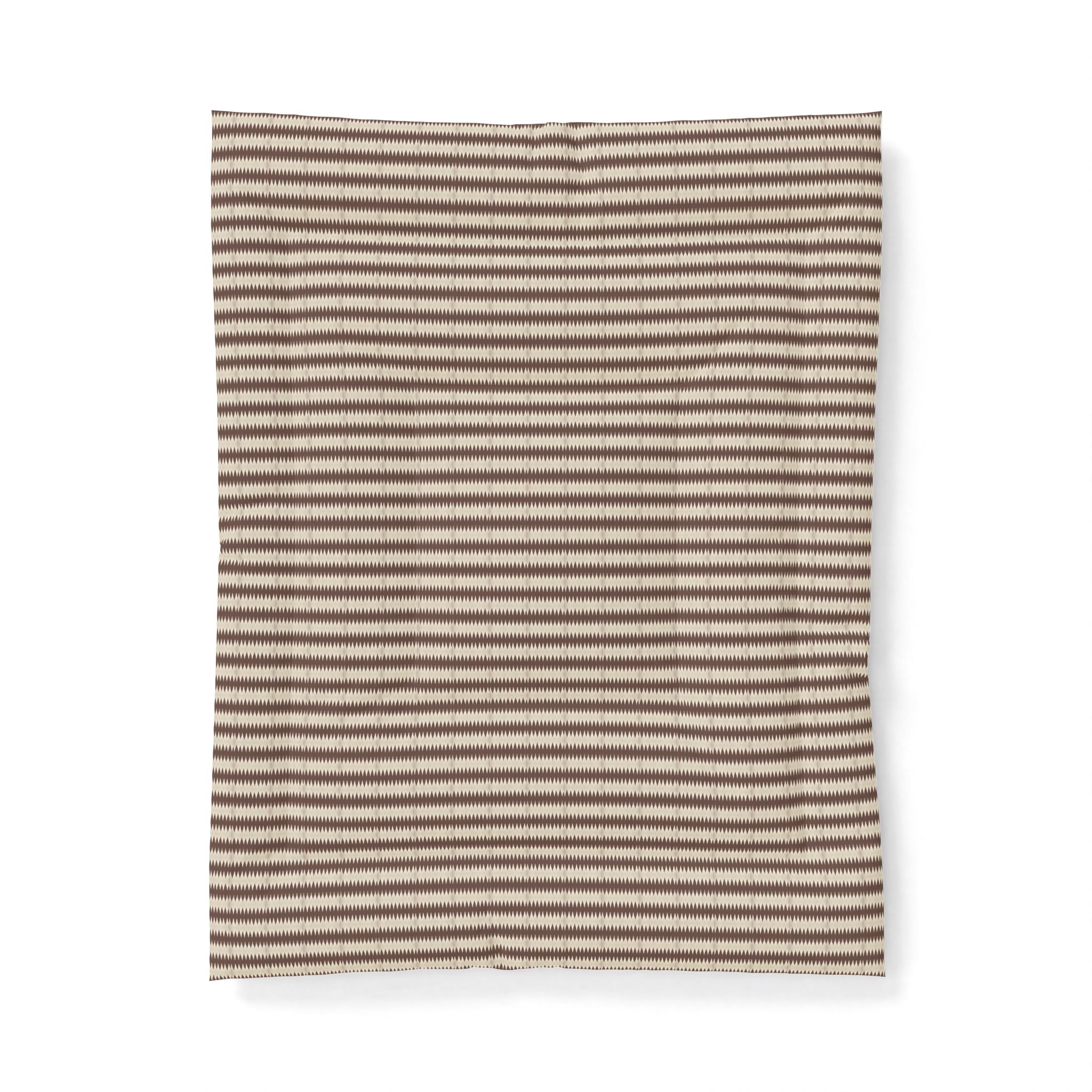 "Mississippi Morning" Striped Cotton Comforter — Neutral Brown Ribbed Bedding