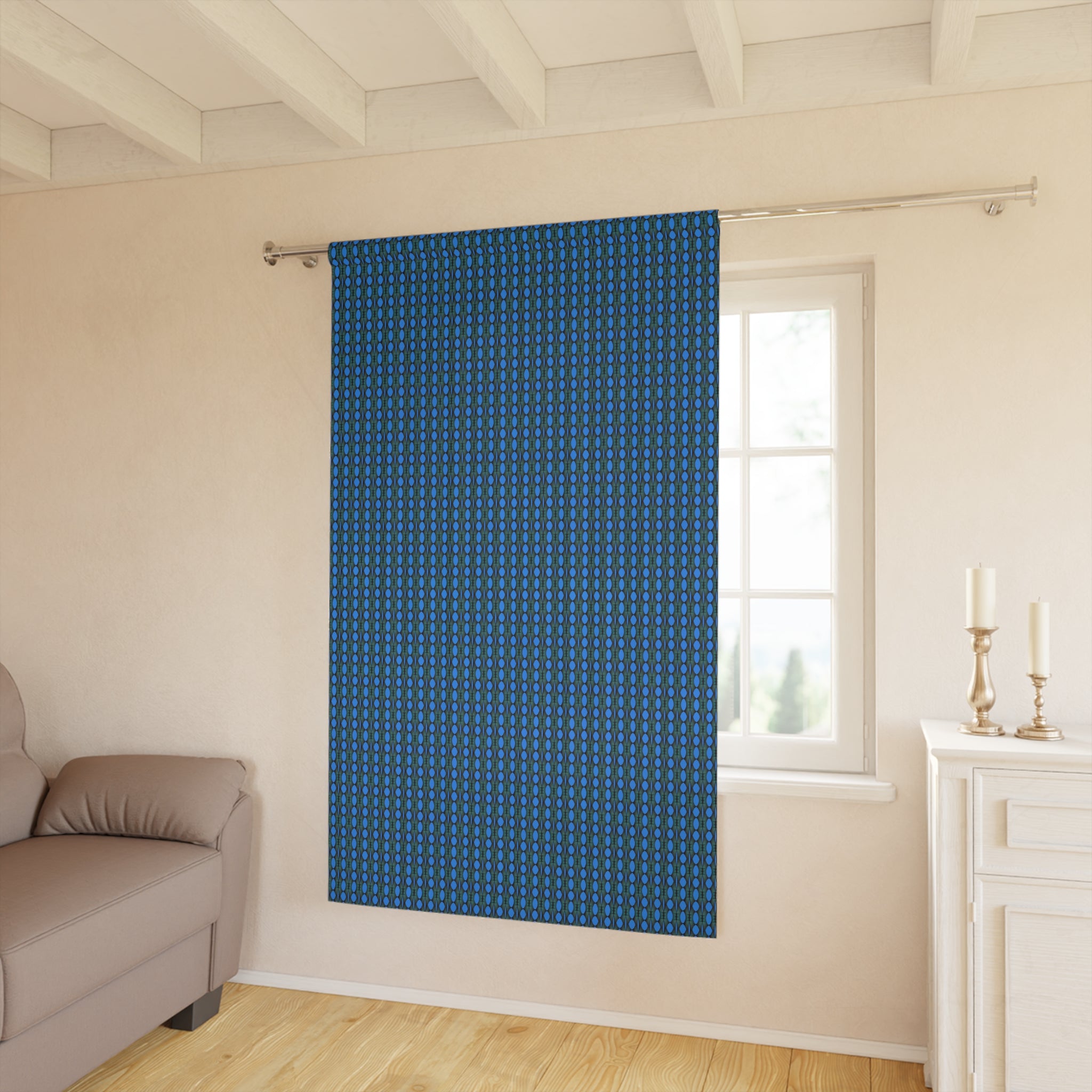 "Where Are We Going?" Kids' Blue and Green Blackout Window Curtains (1 Piece)
