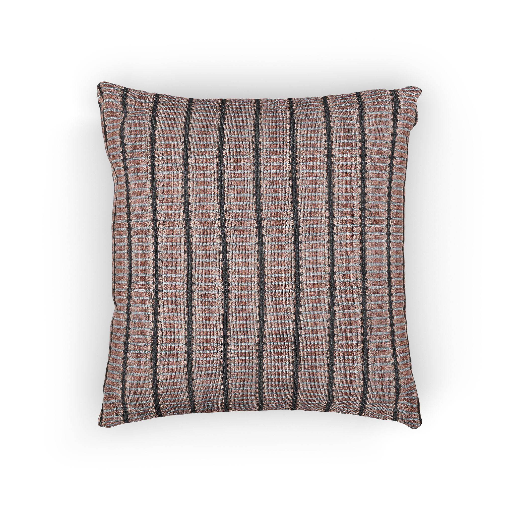 "The Nike of Samothrace" Woven Pillow - Rustic Striped Boho Decorative Throw Pillow