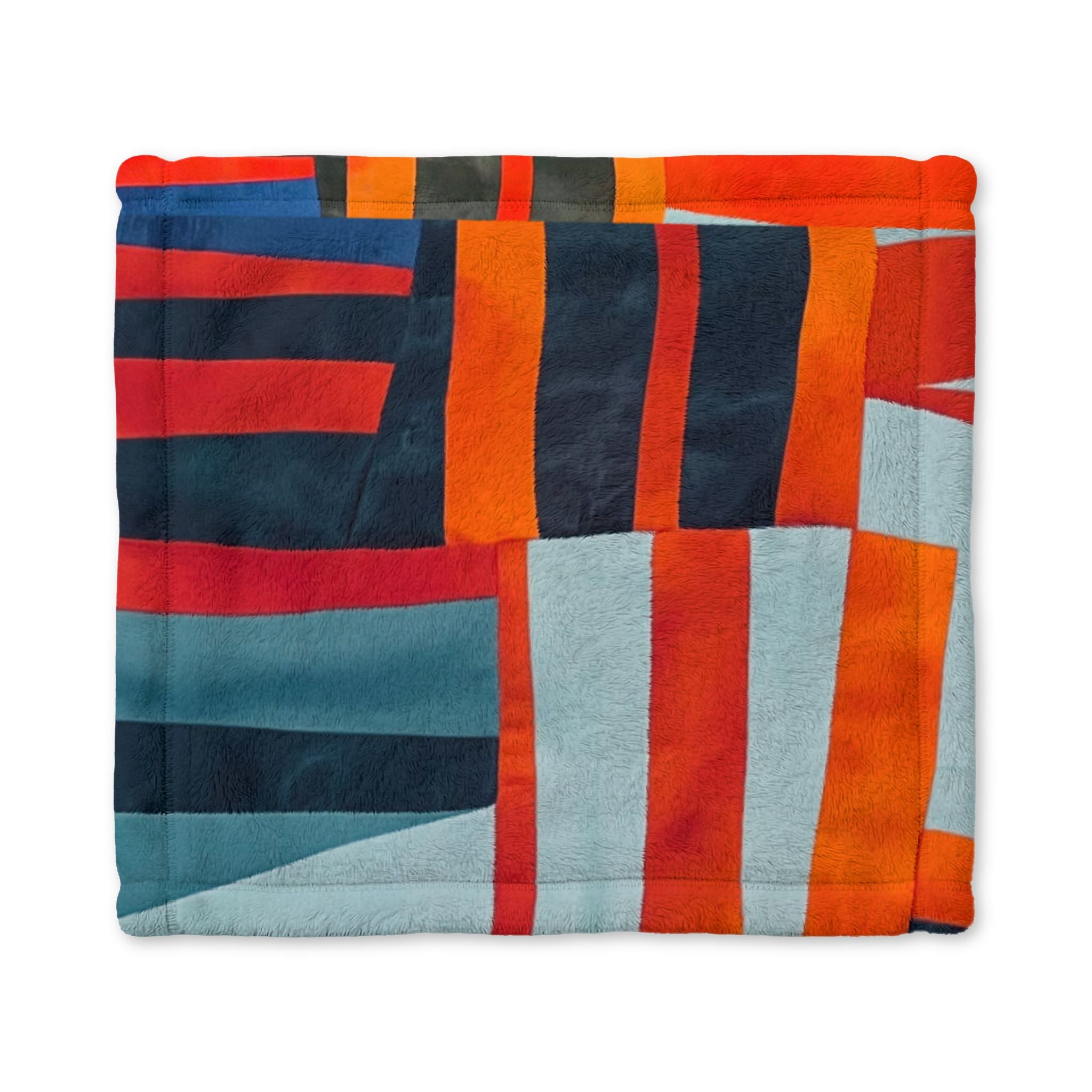 "Samuel" Minky Baby Lovey Blanket — Plush Geometric Stripe Comfort Blanket for Infants & Toddlers