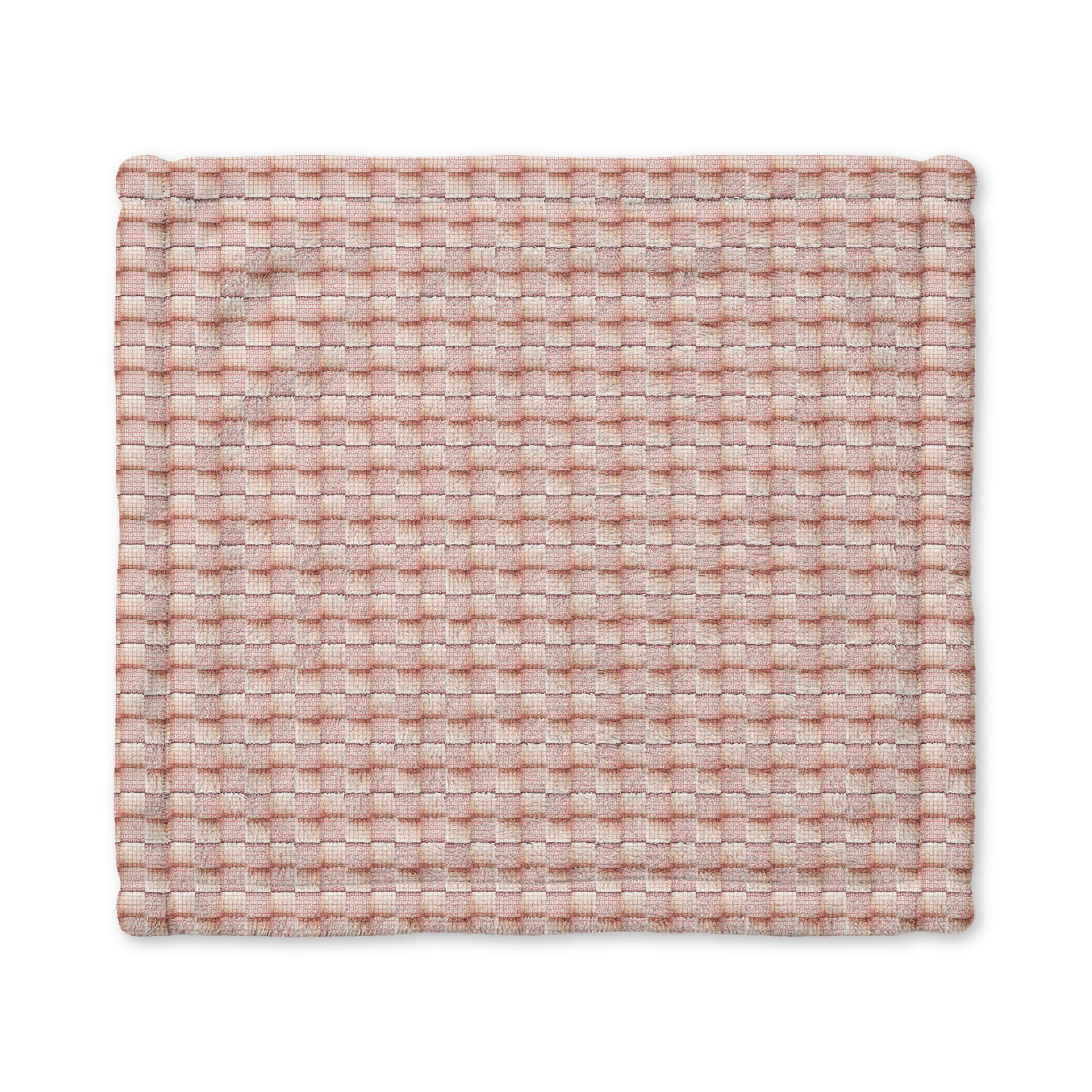 "Grandma Rose" Blush Pink Minky Baby Lovey Blanket — Soft Security Blanket for Newborns & Infants