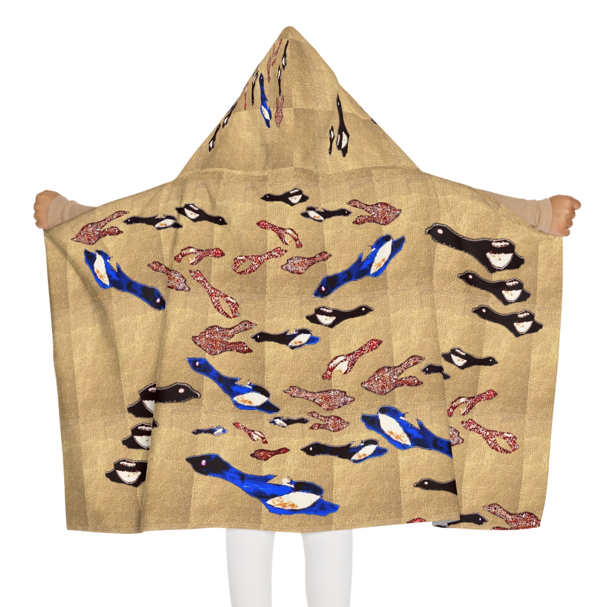 "Fly Me to the Moon" Hooded Towel — Kids Ocean Penguin Swim Cover-Up