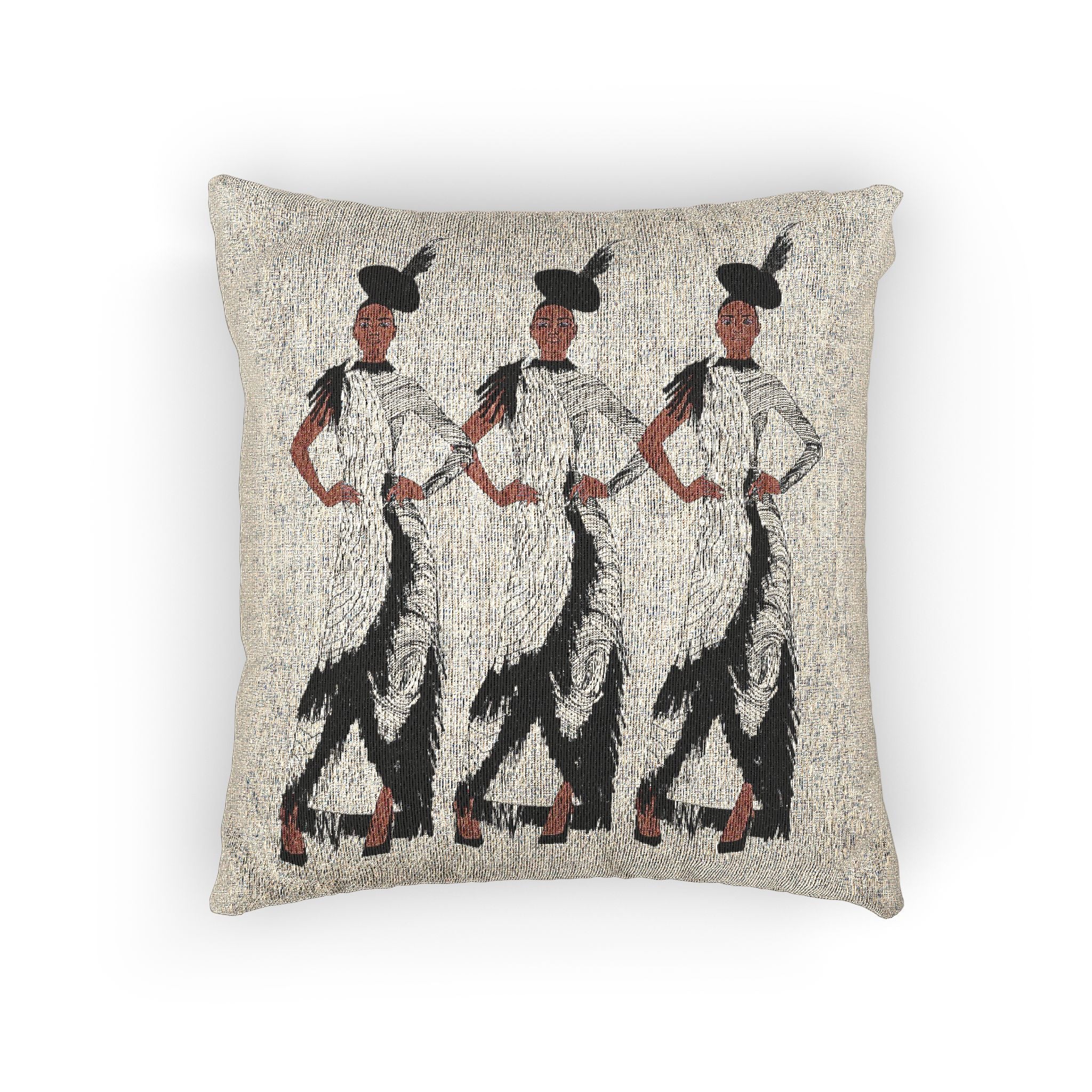 "Fierce Honey" Fashion Illustration, Black Women, Black Girl Magic Posh Woven Pillow
