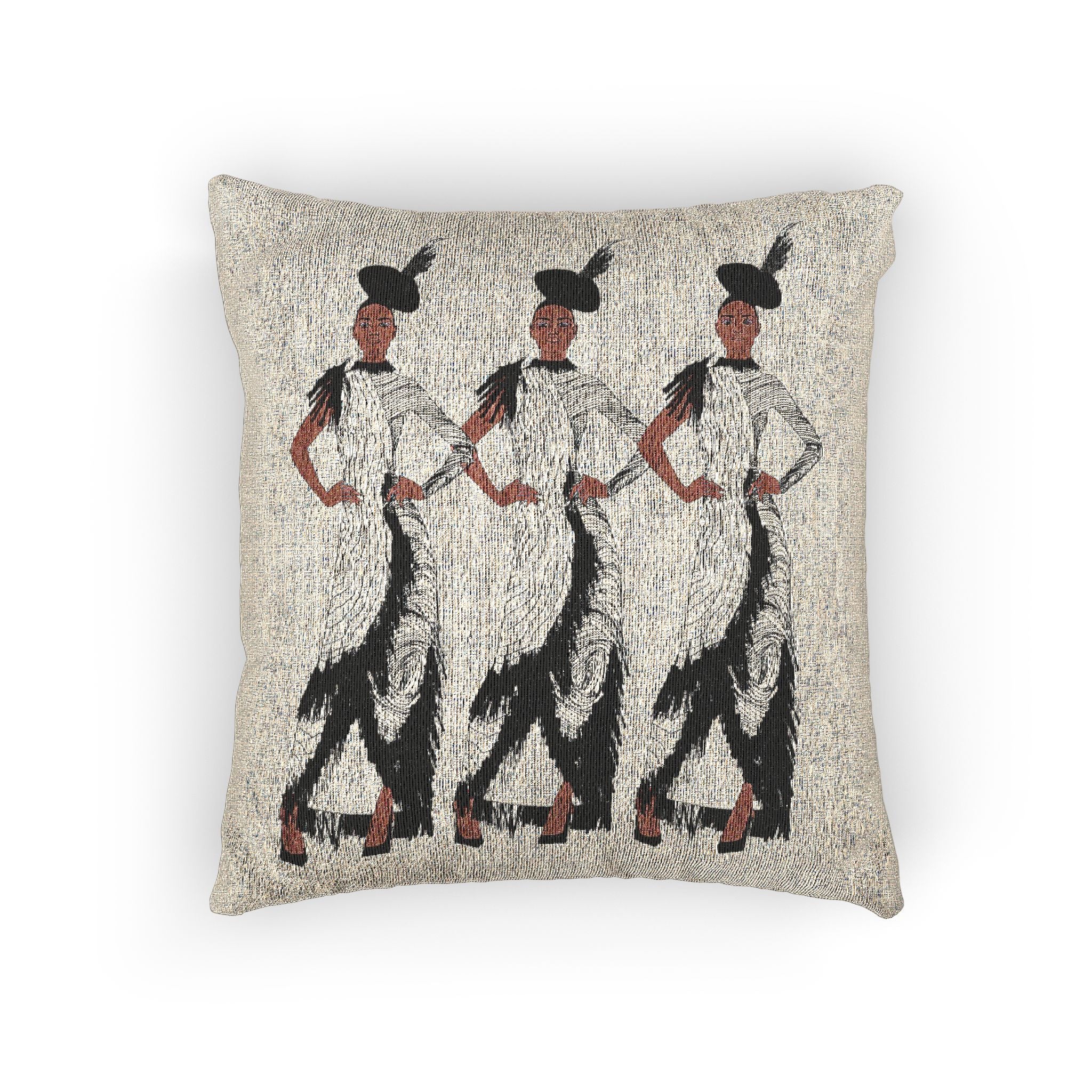 "Fierce Honey" Fashion Illustration, Black Women, Black Girl Magic Posh Woven Pillow
