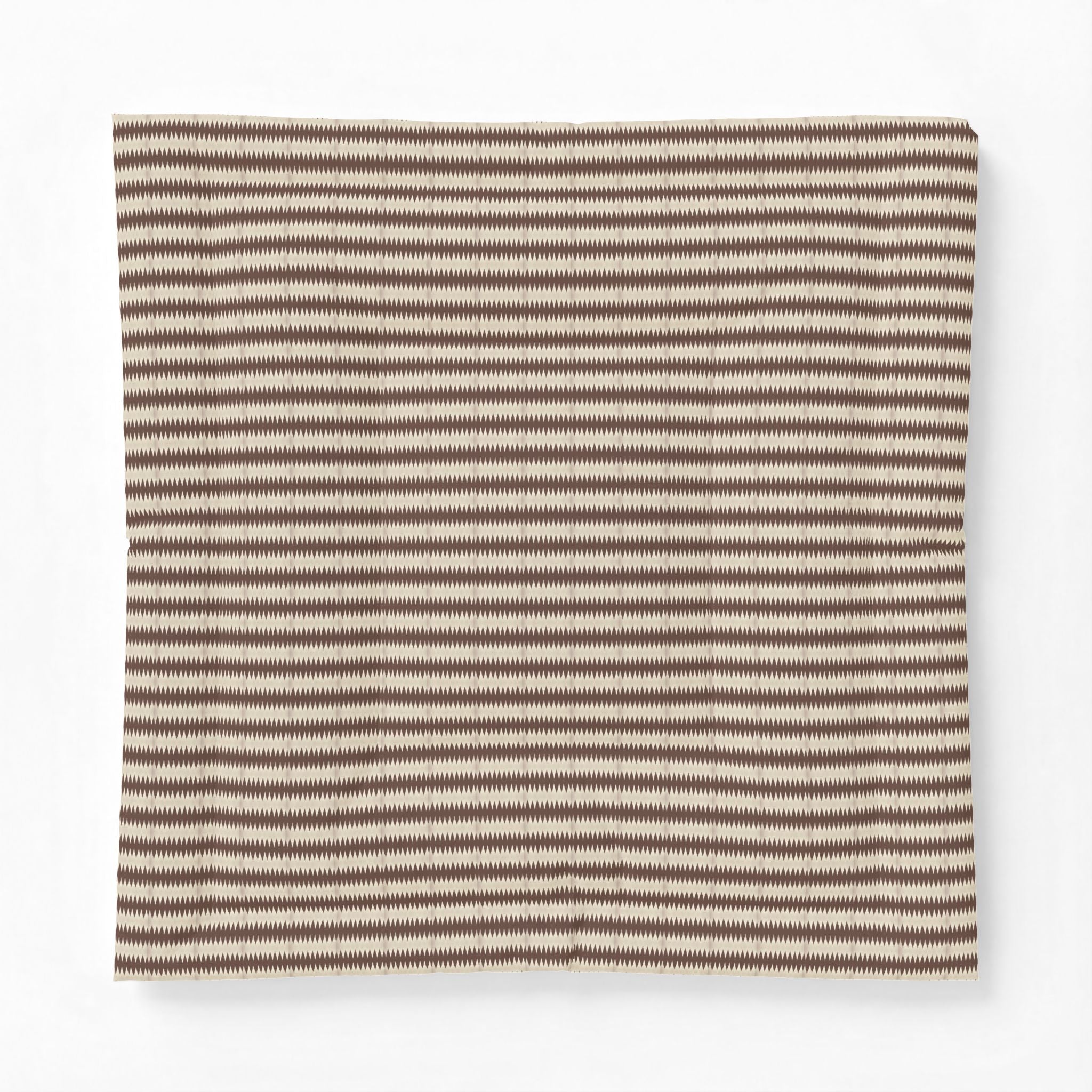 "Mississippi Morning" Striped Cotton Comforter — Neutral Brown Ribbed Bedding