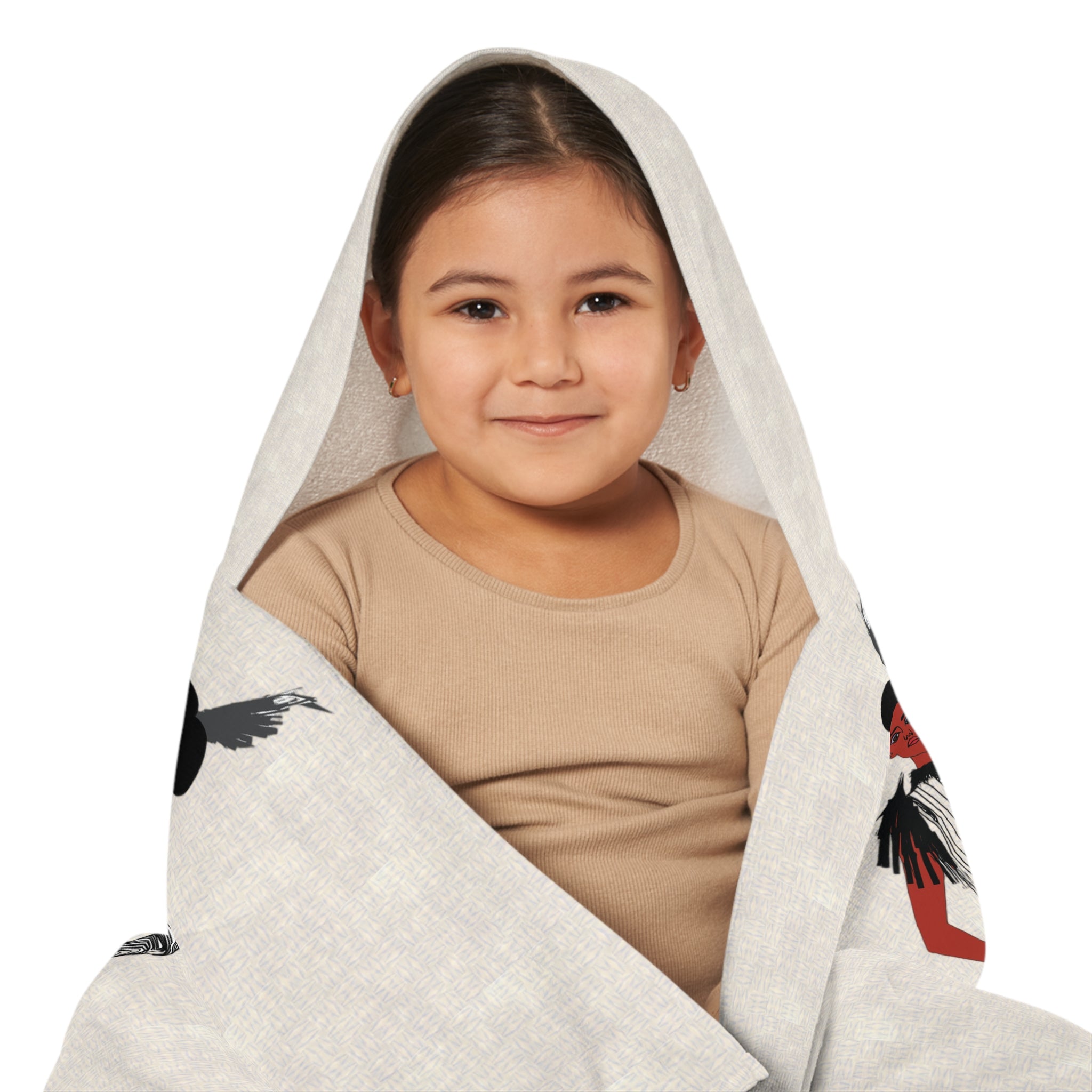 "Fierce Honey" Hooded Towel — Retro Flapper Girls Pattern