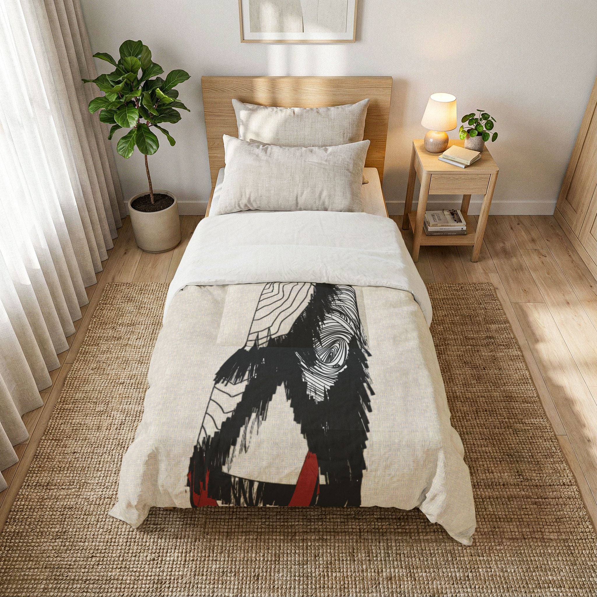 "Fierce Honey" Art Deco Fashion Cotton Comforter – Vintage - Model Design