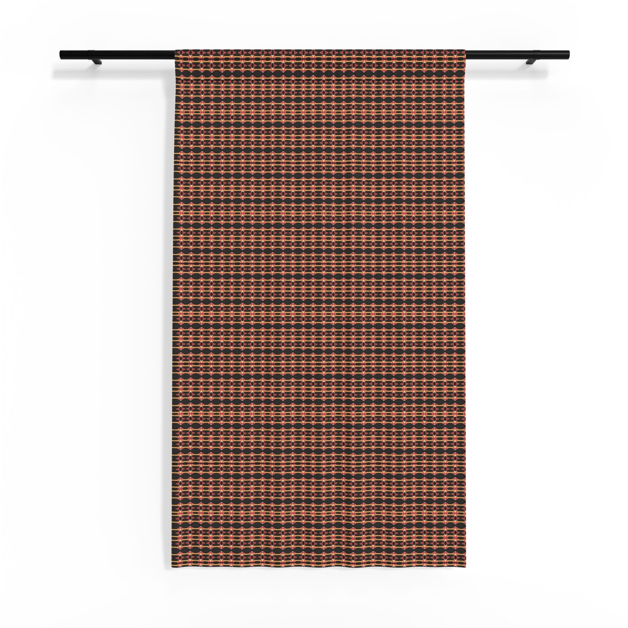 "Native America Now" Autumn Plaid Sheer Curtain — Lightweight Rustic Window Panel