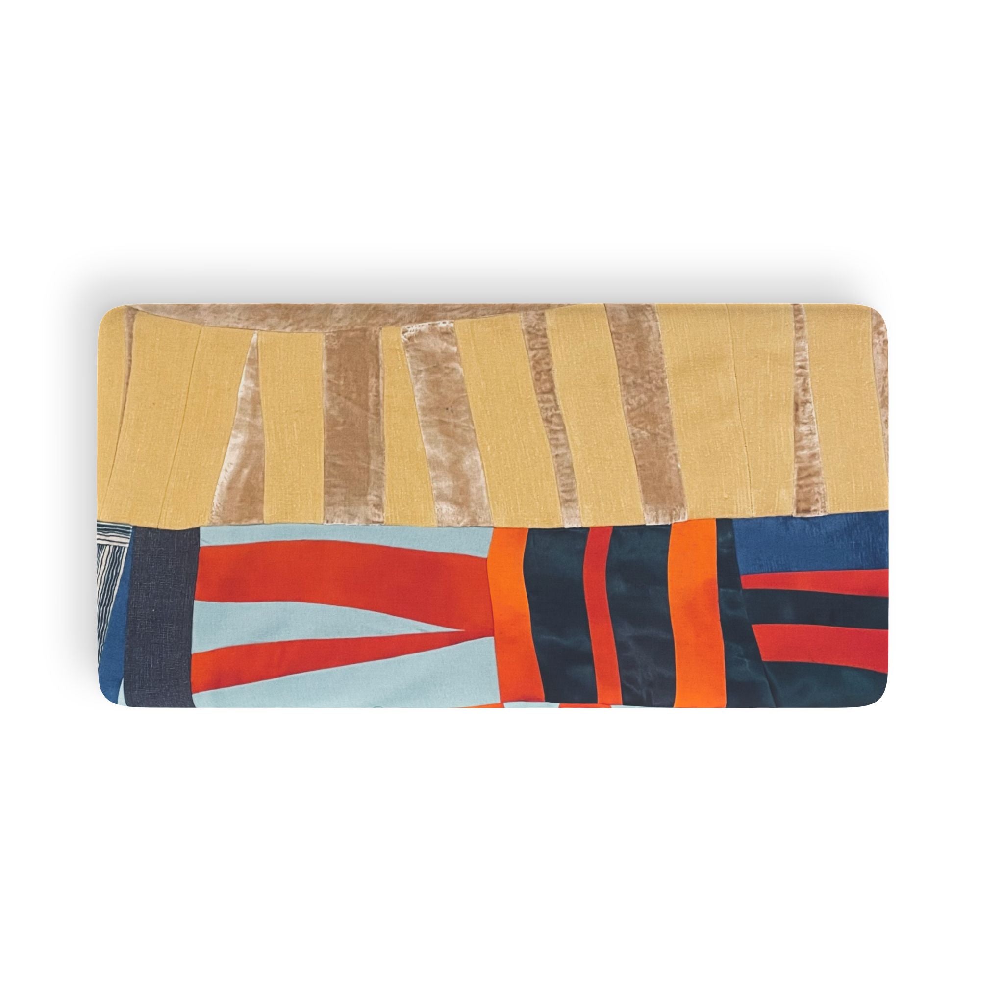 "Hannah and Samuel" Abstract Geometric Fitted Sheet — Bold Midcentury Pattern