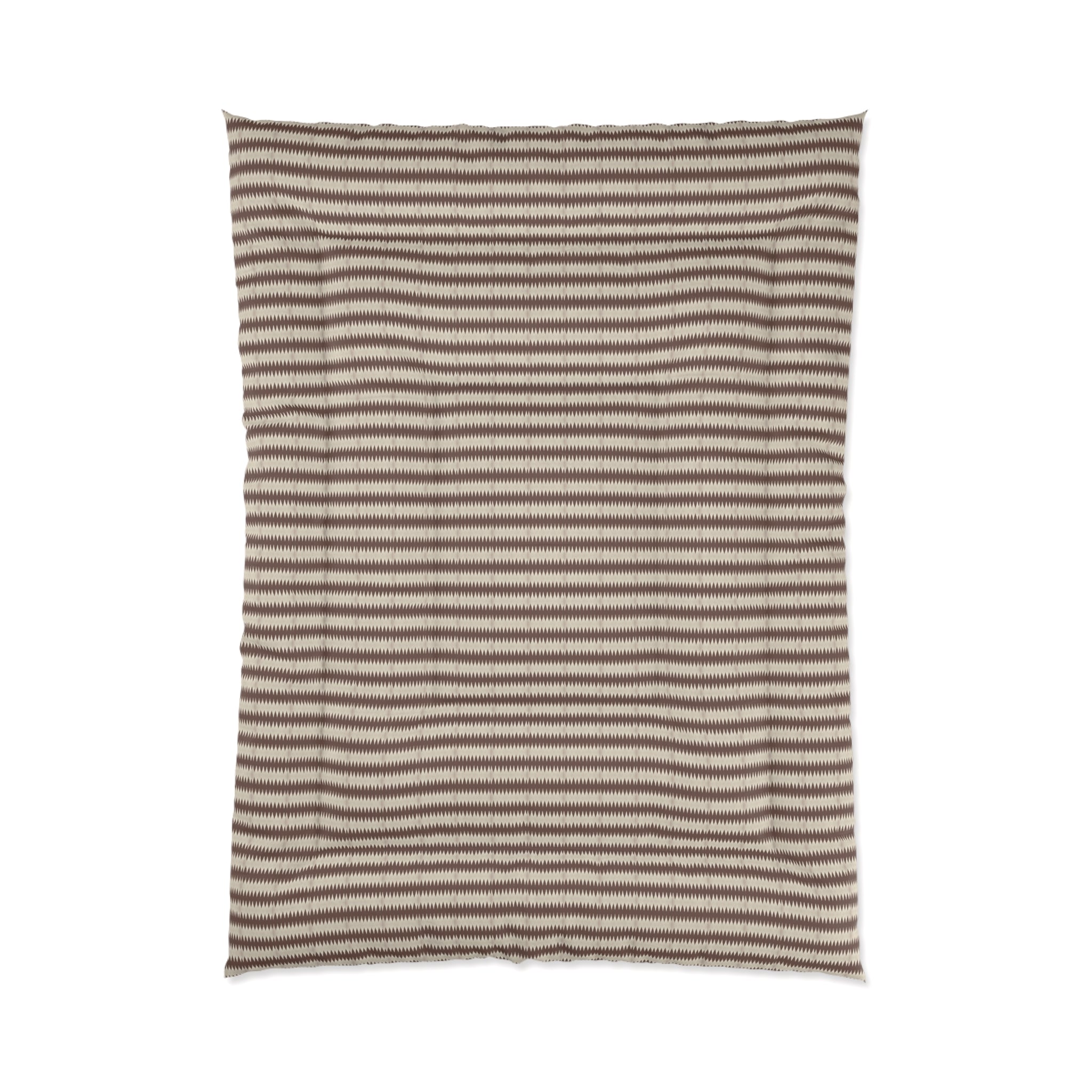 “Mississippi Morning” Brown Striped Comforter - Cozy Neutral Bedspread