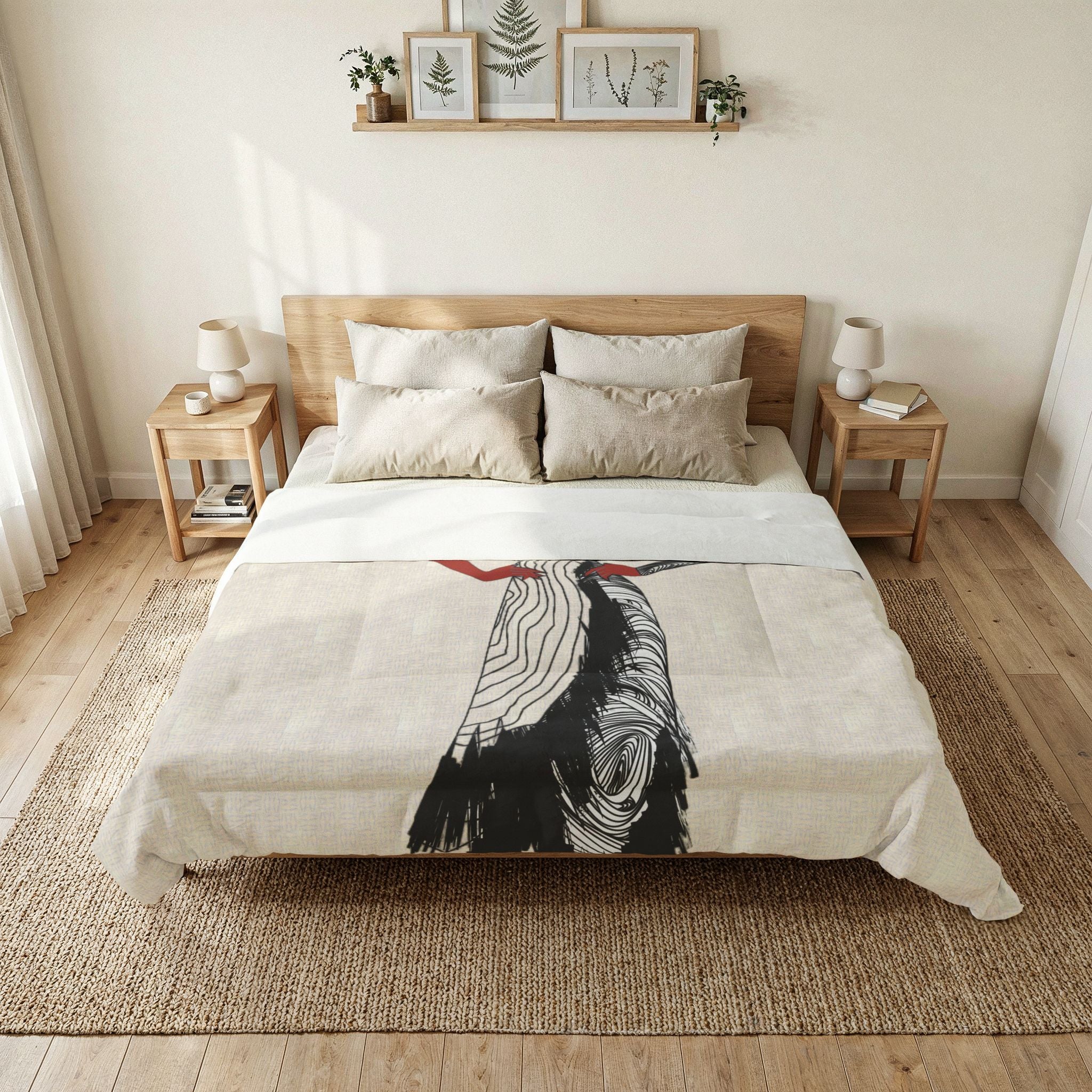"Fierce Honey" Art Deco Fashion Cotton Comforter – Vintage - Model Design