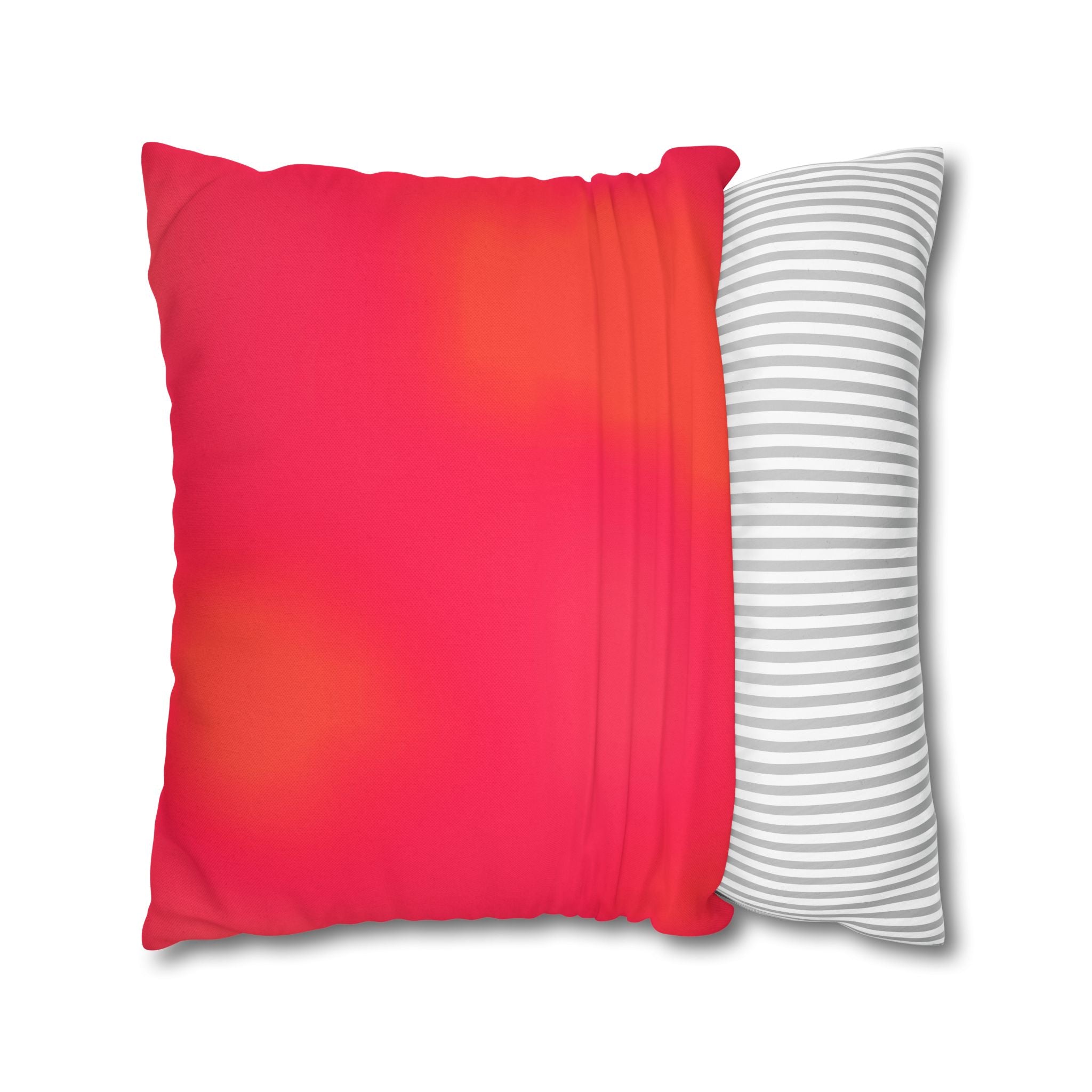 "The Skies Will Break For You, My Friend" Gradient Coral Square Pillowcase — Soft Spun Polyester Decorative Throw Pillow Cover