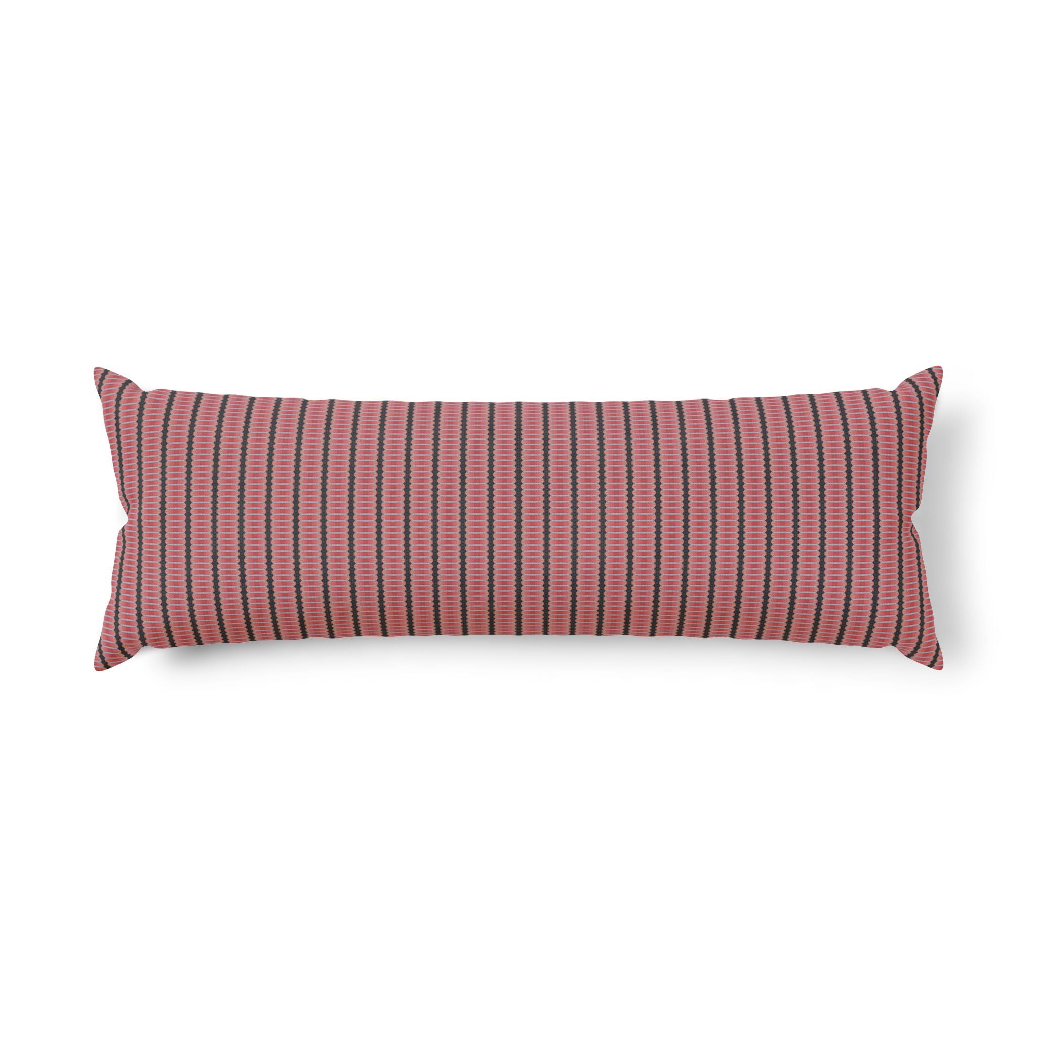 "The Nike of Samothrace" Striped Rose Body Pillow — Long Lumbar Decorative Pillow