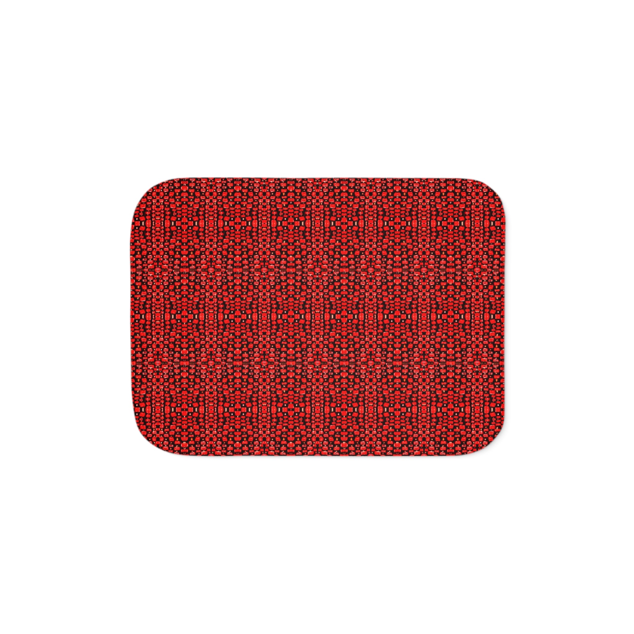"Japanese Cherry Blossom" Cozy Red Knit Sherpa Blanket – Reversible Plush Throw for Home & Holiday Gifting