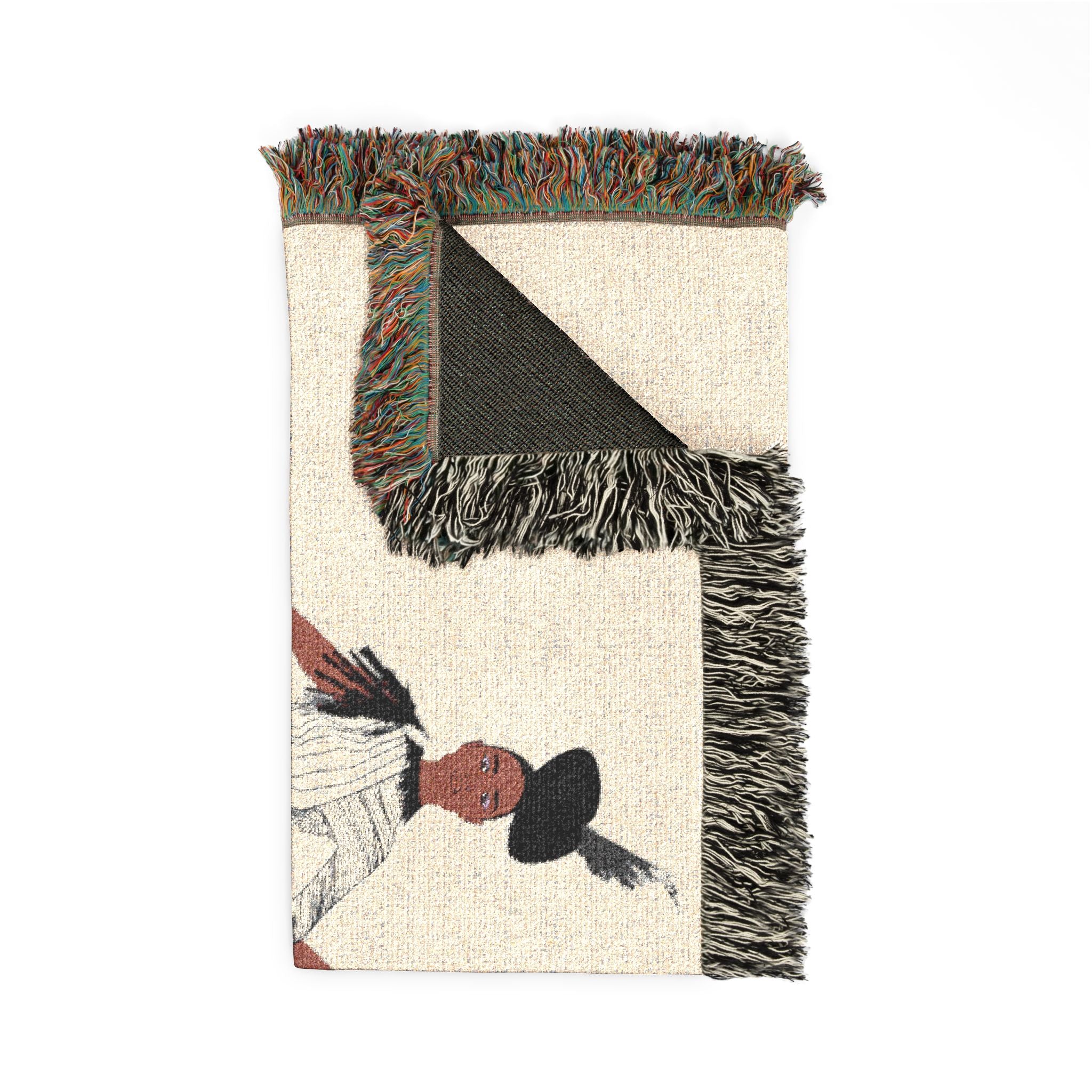 "Fierce Honey" Art Deco Trio Woven Blanket — Vintage Jazz Era Dance Design