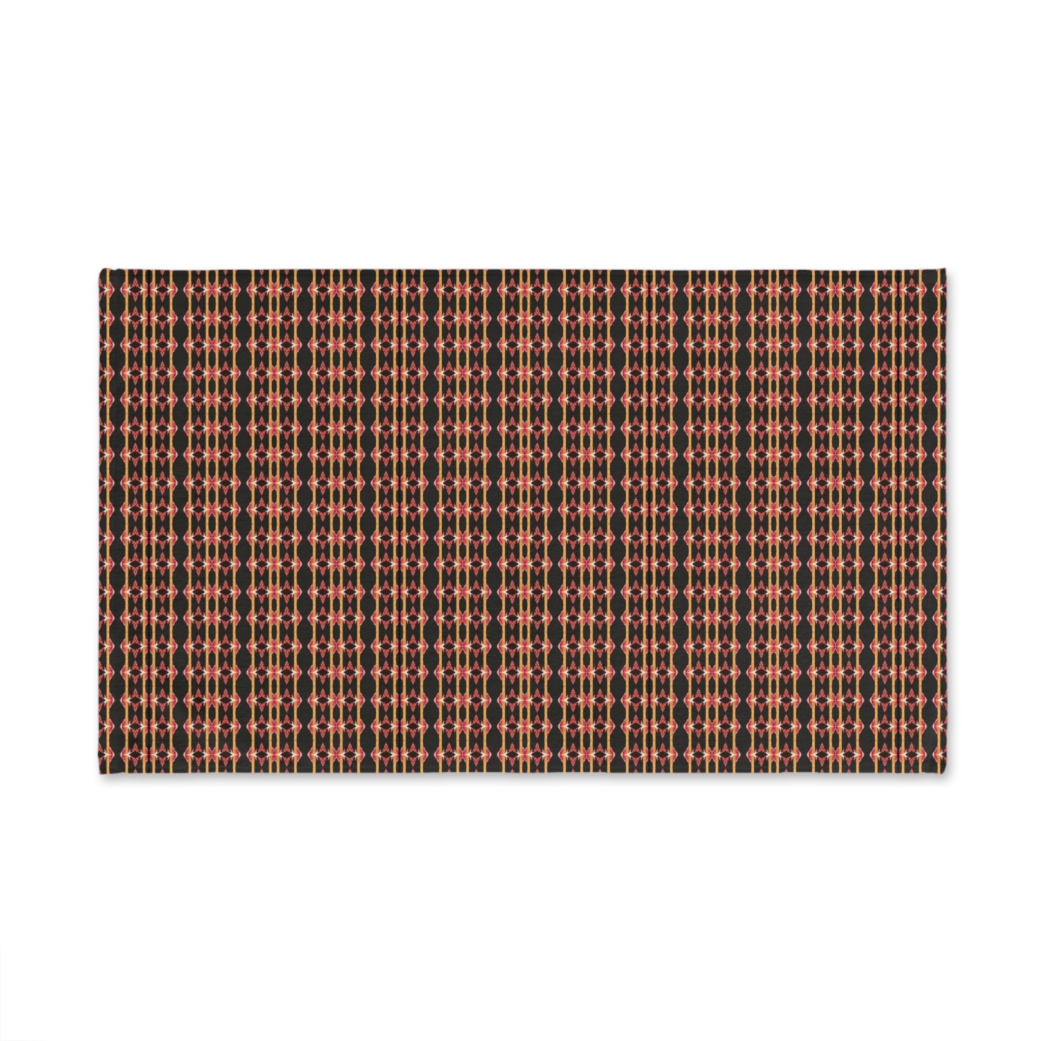 "Native America Now" Copper Plaid Hand Towel - Rustic Geometric Kitchen & Bath Accent