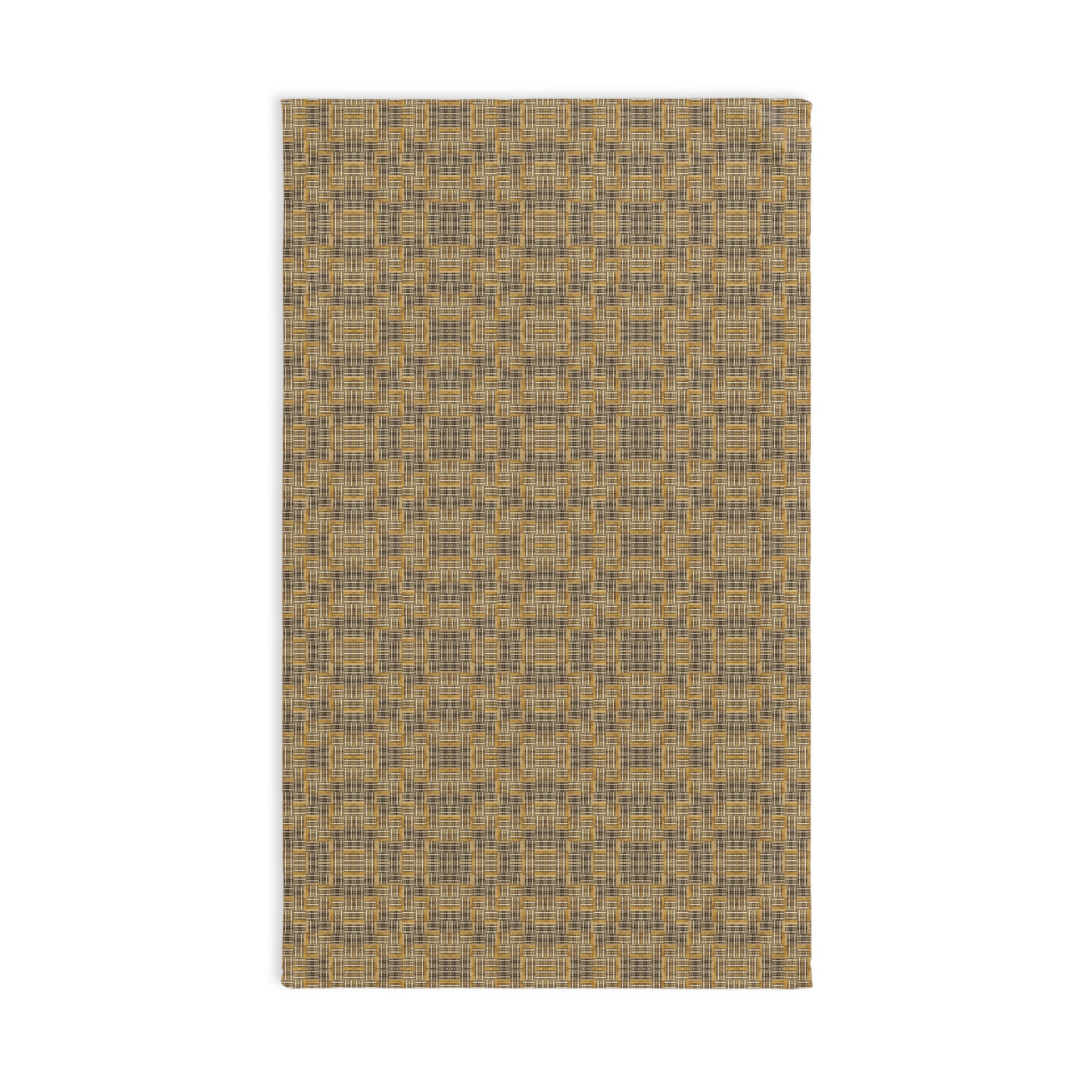 "All Things Fall Apart" Woven Plaid Hand Towel — Rustic Farmhouse Kitchen Accent