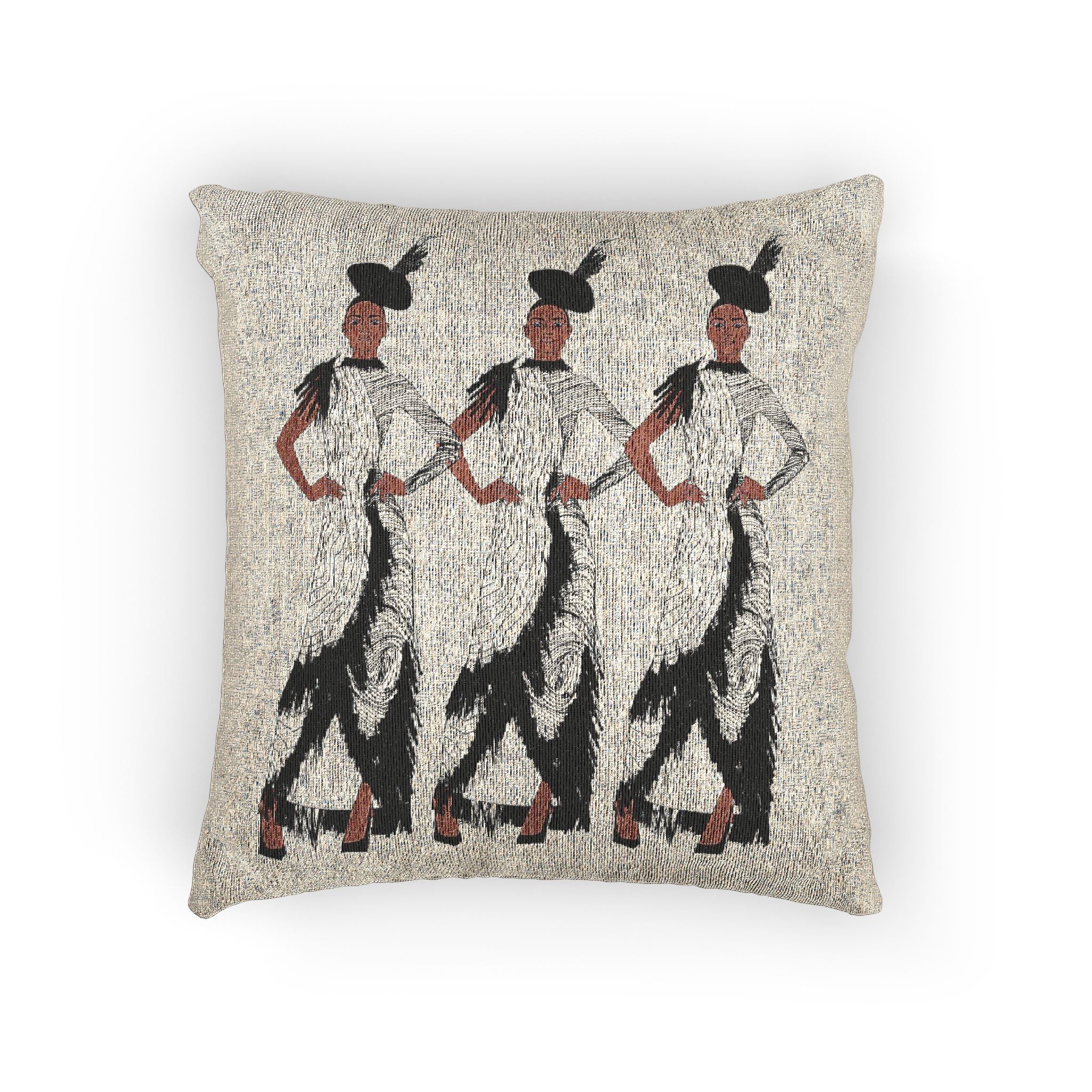 "Fierce Honey" Fashion Illustration, Black Women, Black Girl Magic Posh Woven Pillow