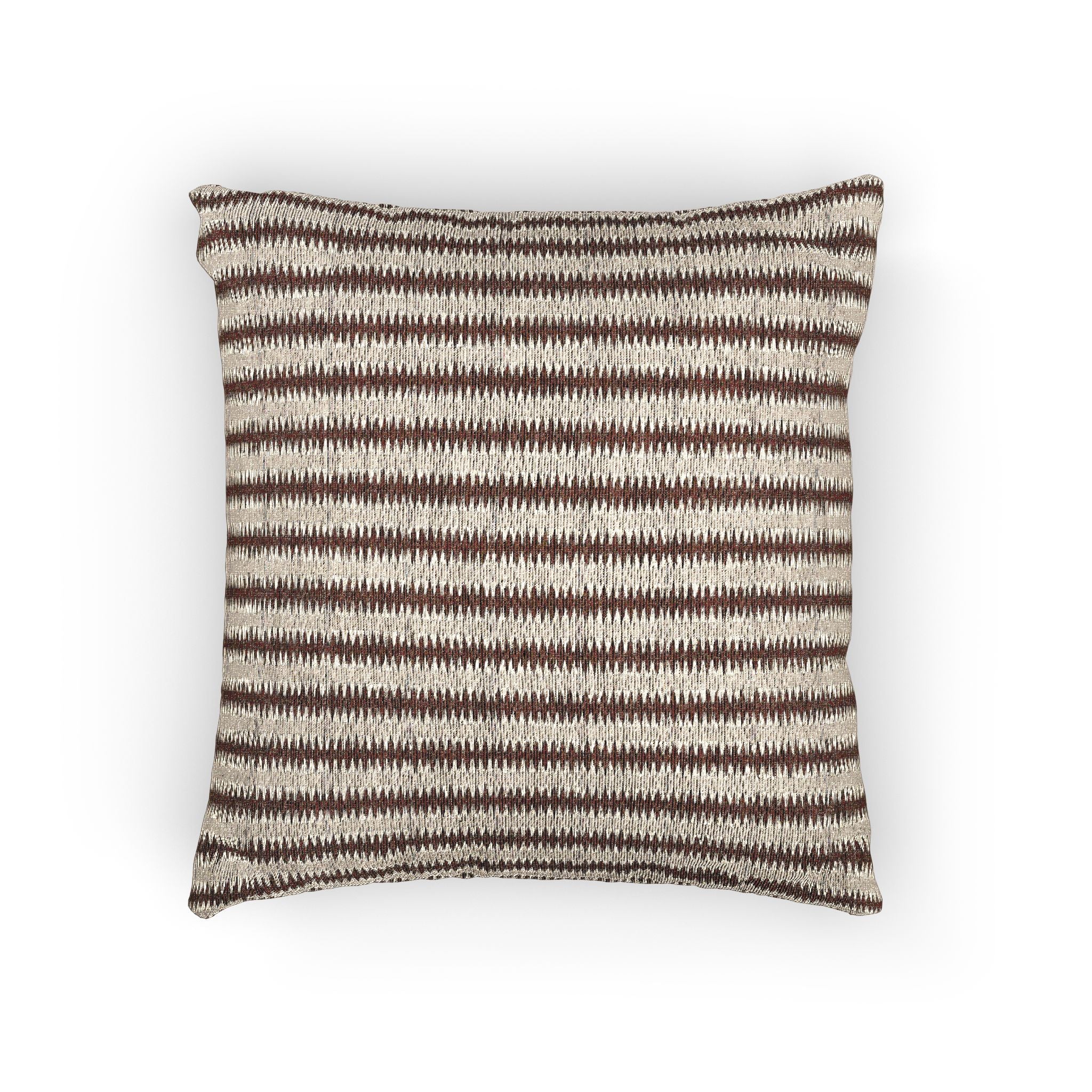 "Mississippi Midnight" Woven Pillow — Neutral Textured Stripe Decorative Pillow for Rustic & Boho Home