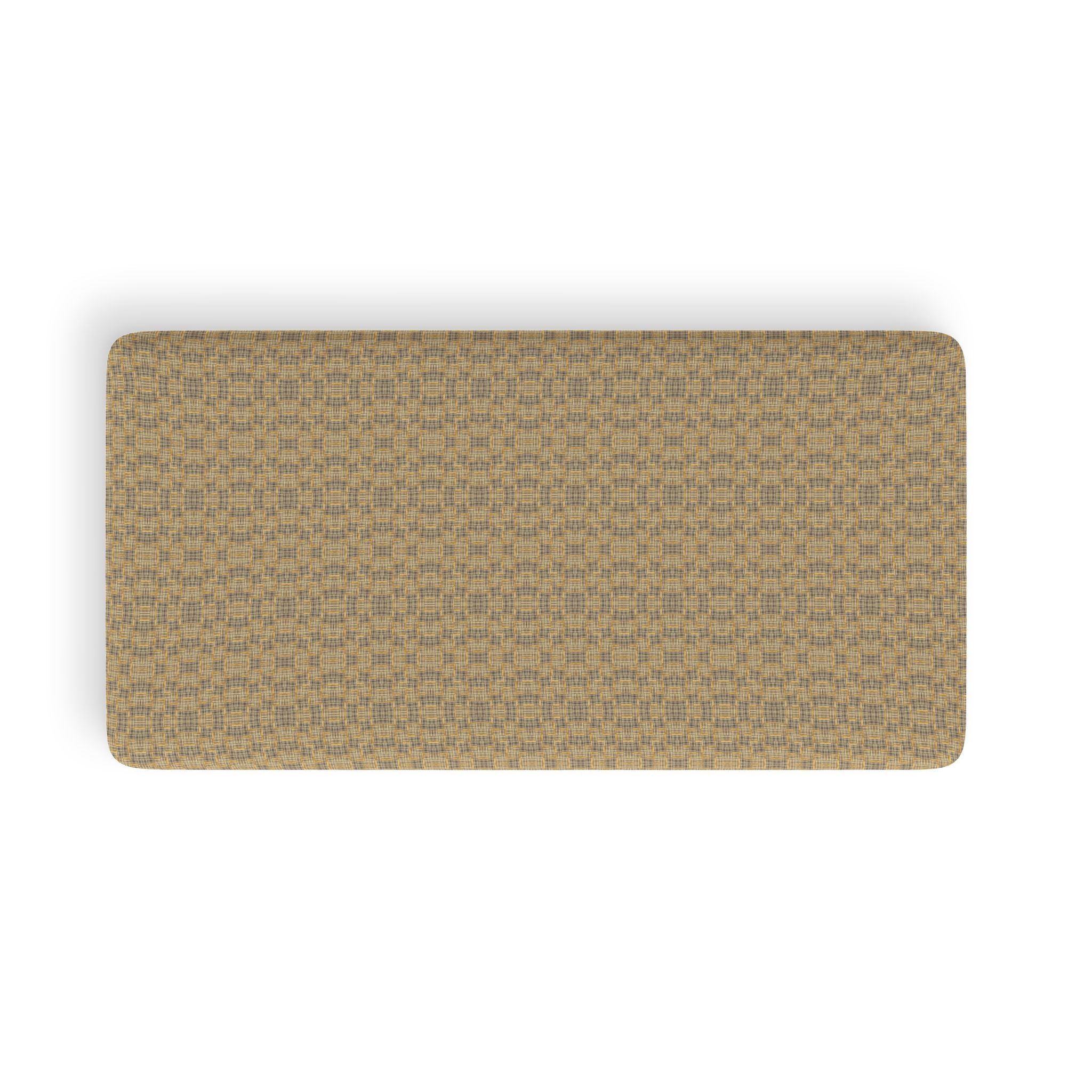"All Things Fall Apart" Geometric Honeycomb Fitted Sheet — Earthy Tan Patterned Bed Sheet