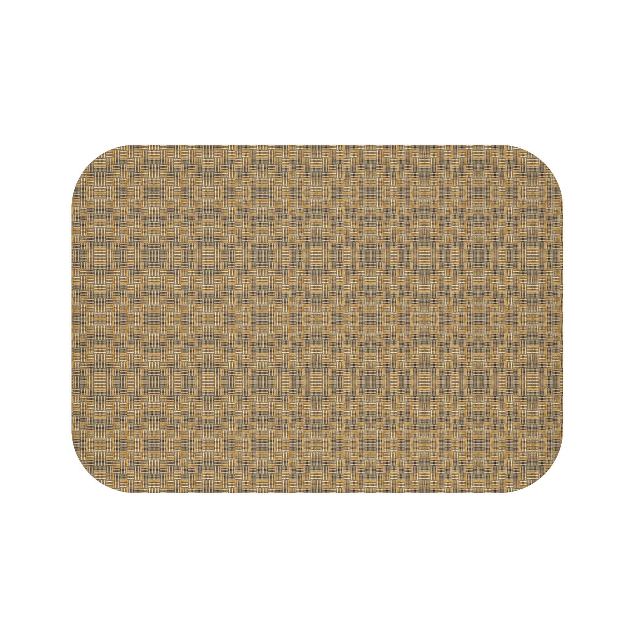 "All Things Fall Apart" Coral Boho Ikat Bath Mat – Vibrant Pink Orange Patterned Bathroom Rug