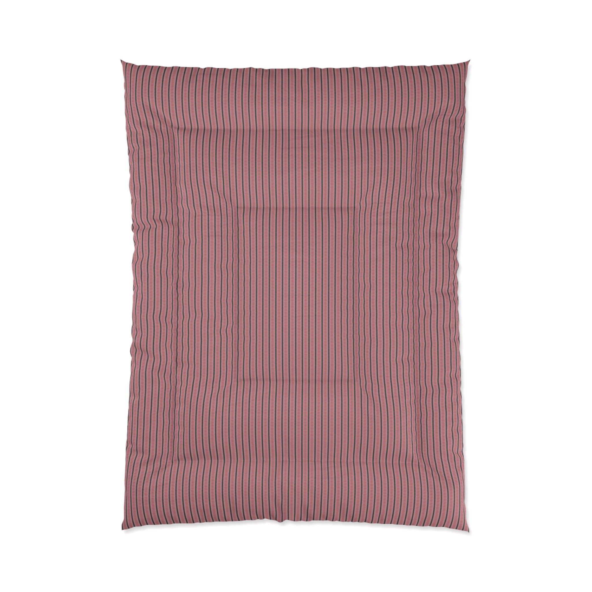 "The Nike of Samothrace" Striped Mauve Comforter – Modern Minimal Bedroom Duvet Cover